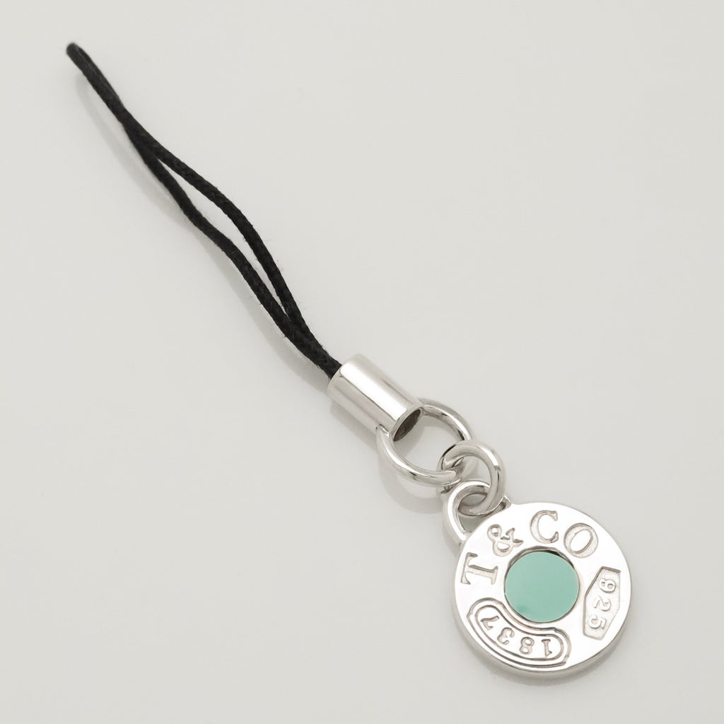 TIFFANY&Co. 1837 ロゴ ラウンド サークル ブルー エナメル ストラップ AG925