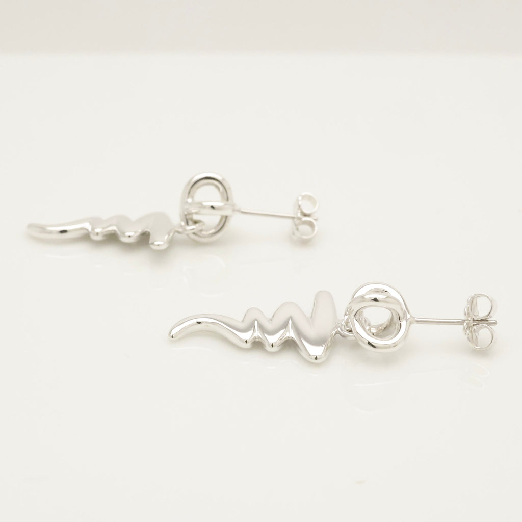 Tiffany & Co. Picasso Scribble Zig Zag Stud Earrings Sterling Silver 925