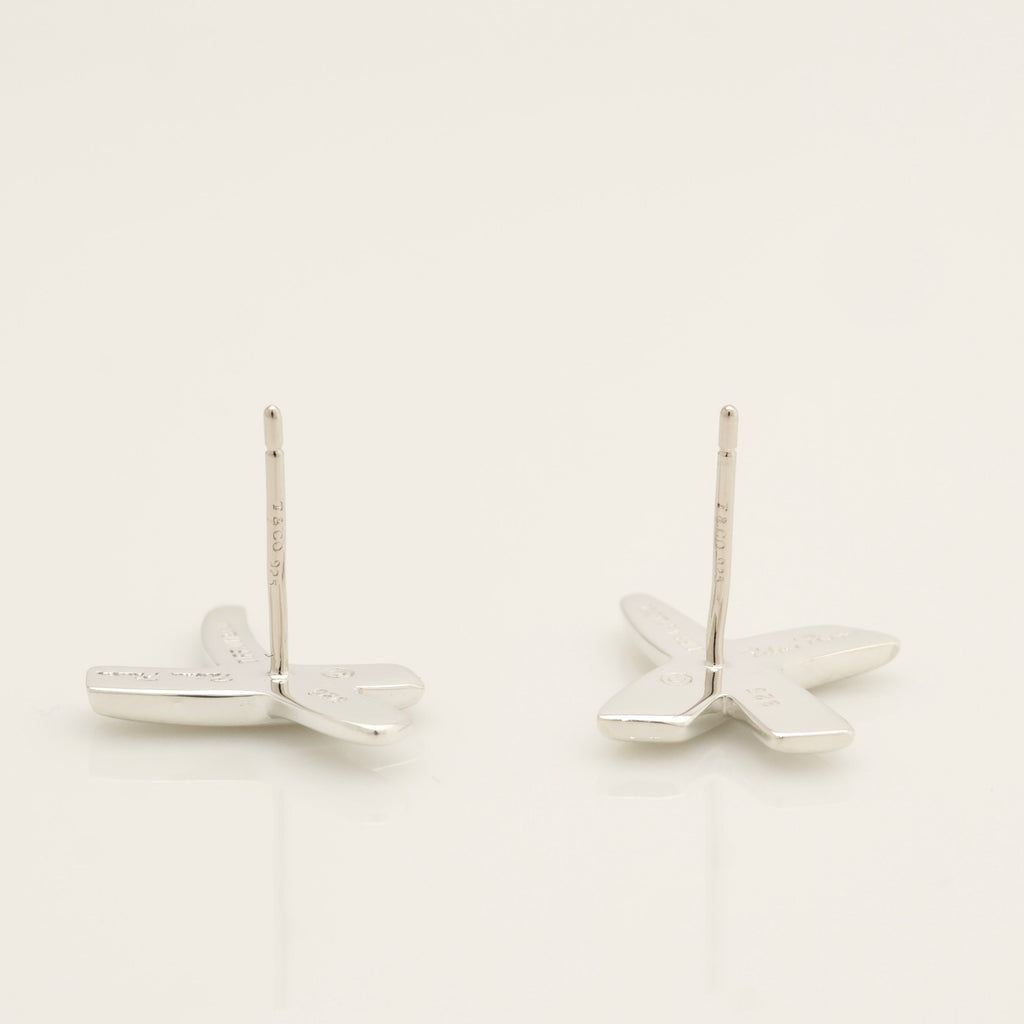 Tiffany & Co. Picasso X Kiss Cross Stud Earrings Sterling Silver 925 
