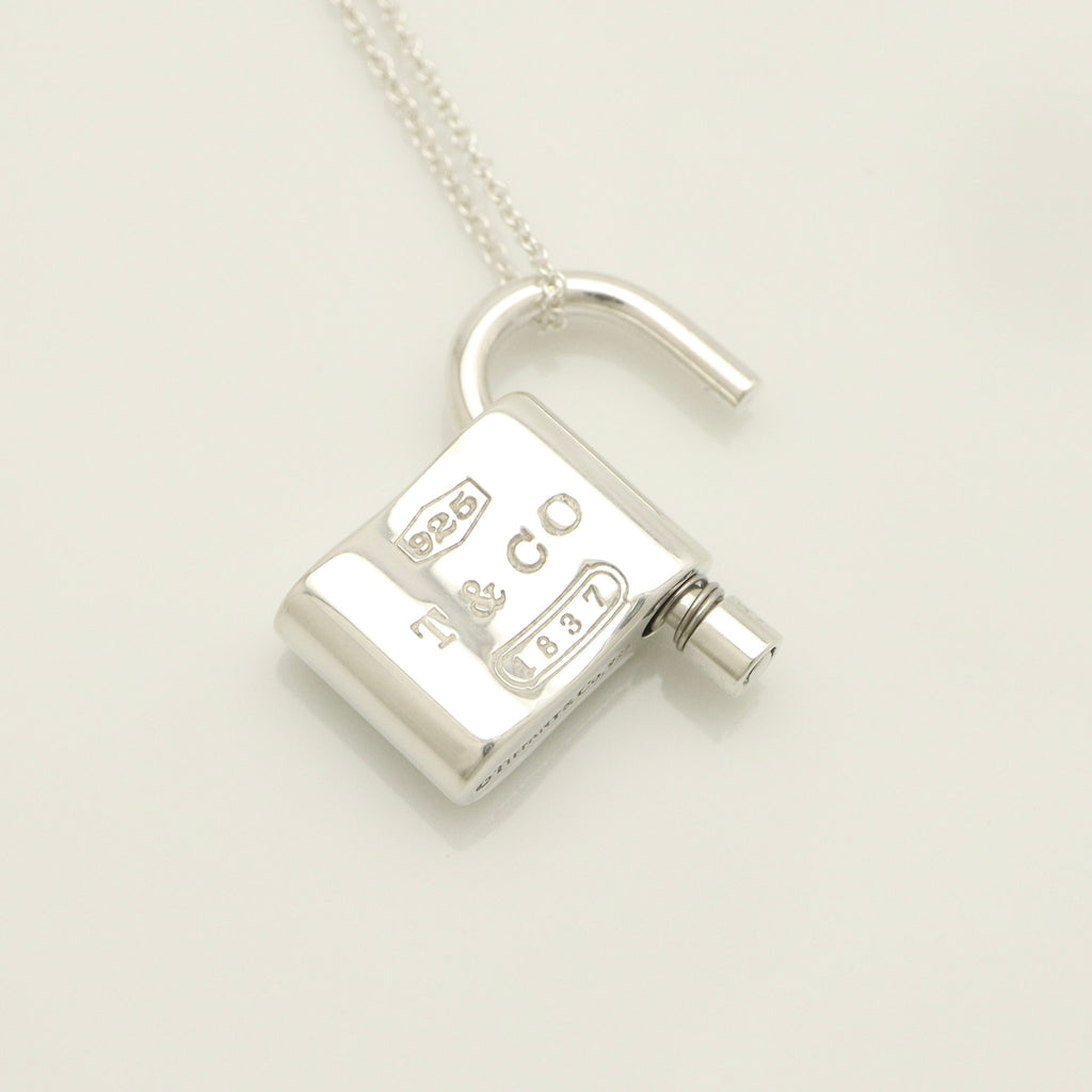 Tiffany & Co 1837 Padlock Necklace Pendant Sterling Silver 925