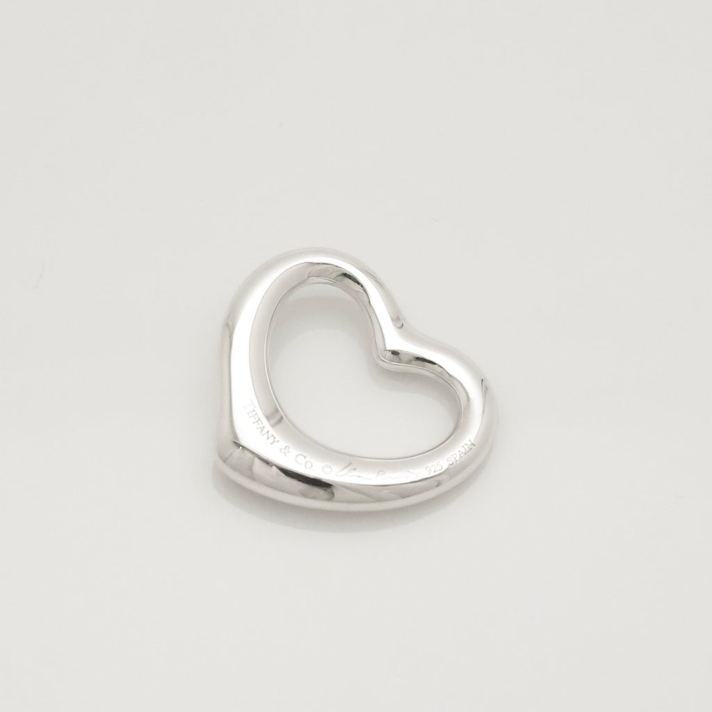 TIFFANY&Co. オープンハート 22mm 1P ダイヤモンド エルサペレッティ チャーム AG925