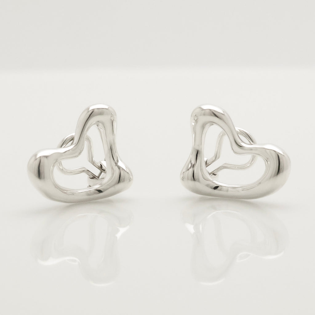 TIFFANY&Co. オープンハート エルサペレッティ クリップ イヤリング AG925