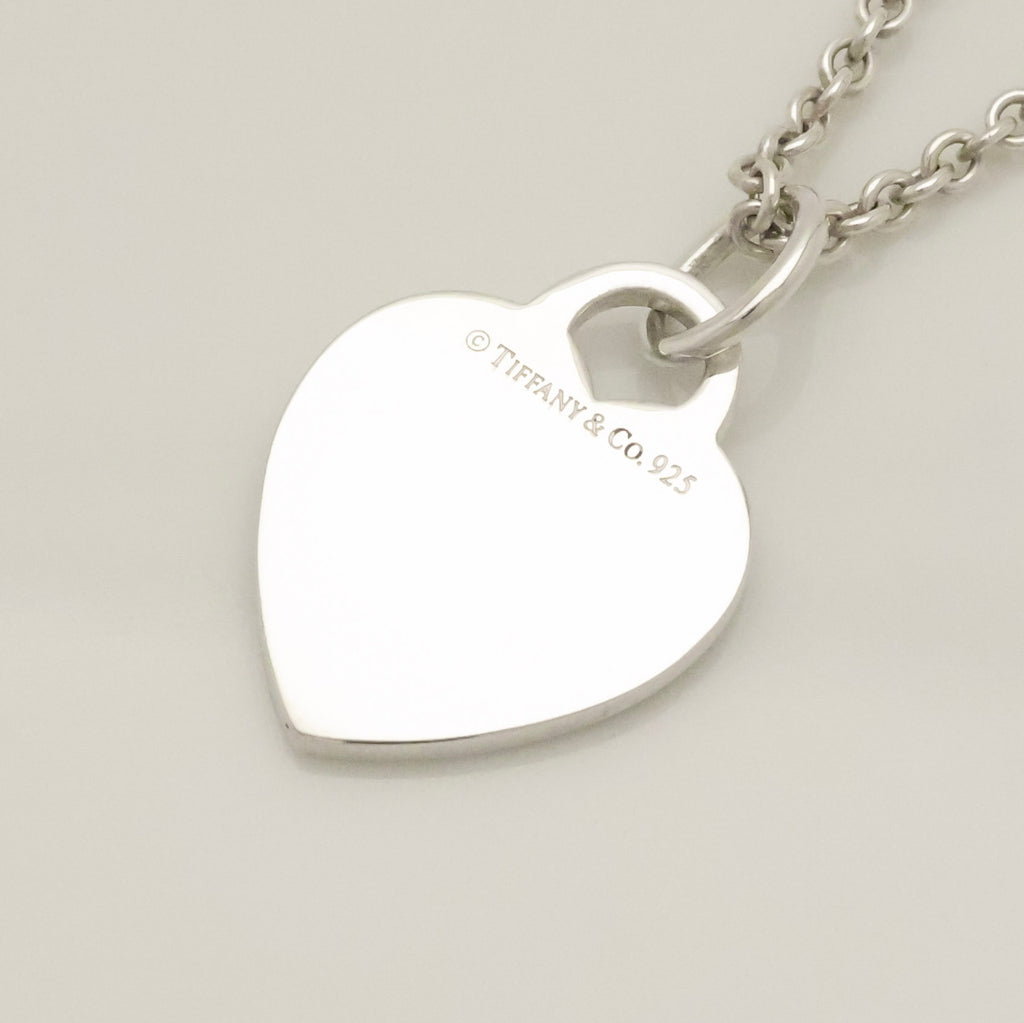 Tiffany & Co. Happy Anniversary Heart Tag Necklace Sterling Silver 925