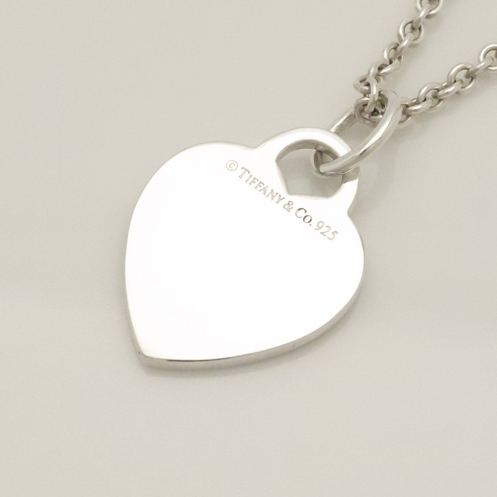 Tiffany & Co. Happy Anniversary Heart Tag Necklace Sterling Silver 925