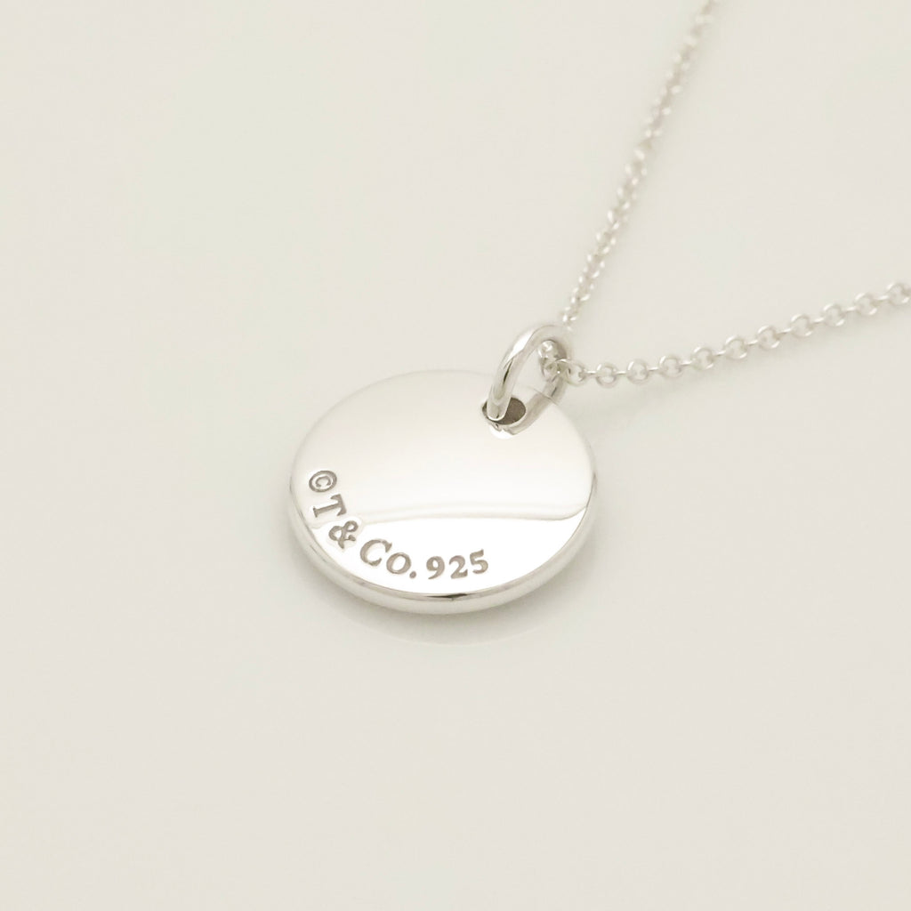 TIFFANY&Co. ノーツ レター ラウンド イニシャル M ディスク ネックレス AG925