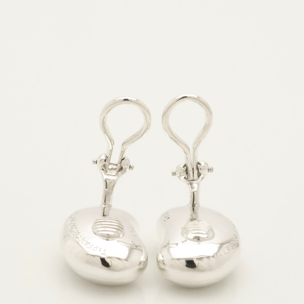 Tiffany & Co. Large Peretti 20mm Bean Clip-On Earrings Sterling Silver 925