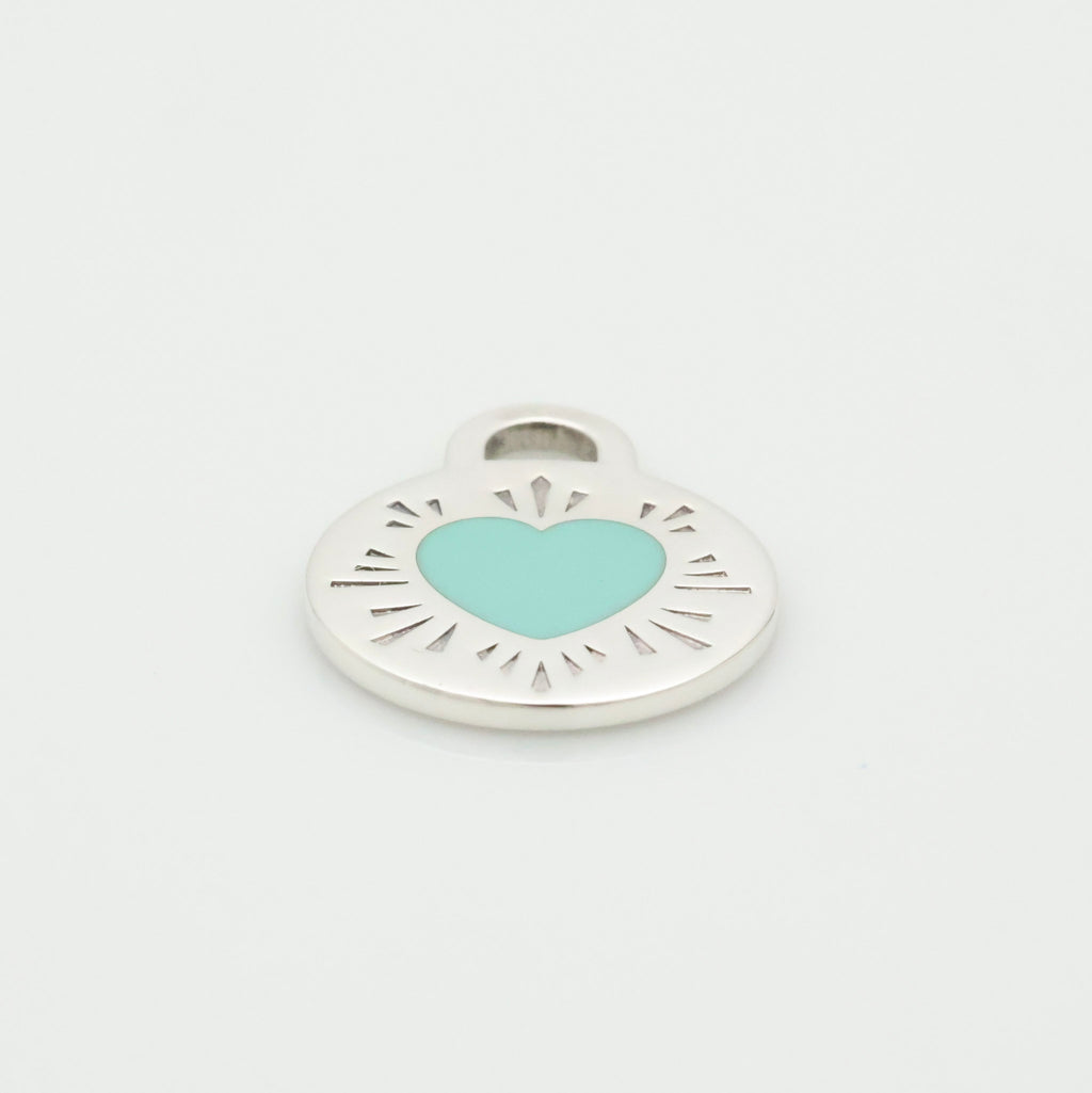 TIFFANY&Co. リターントゥ ティファニー ラウンド タグ エナメル ハート チャーム AG925
