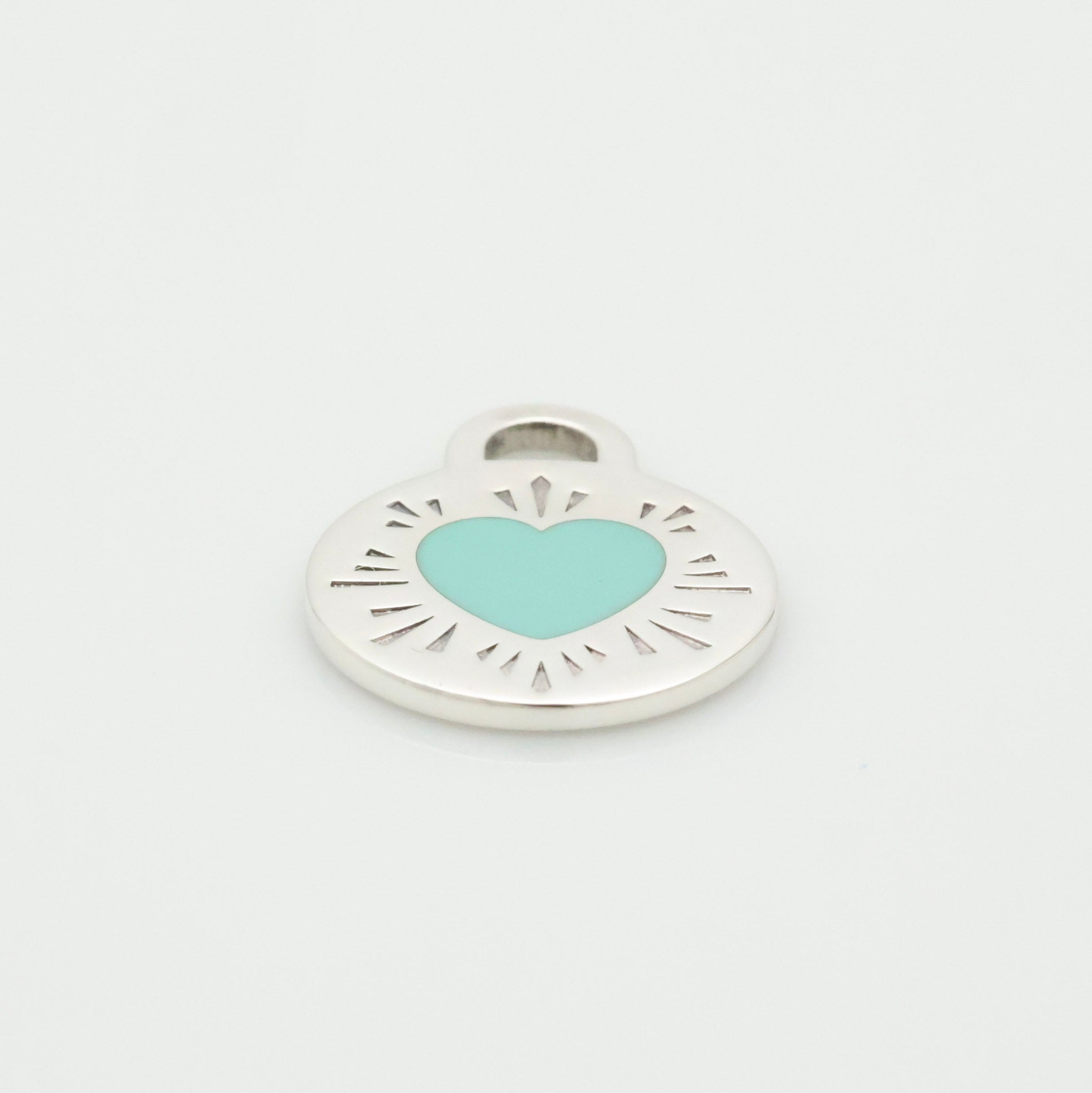 TIFFANY&Co. リターントゥ ティファニー ラウンド タグ エナメル ハート チャーム AG925