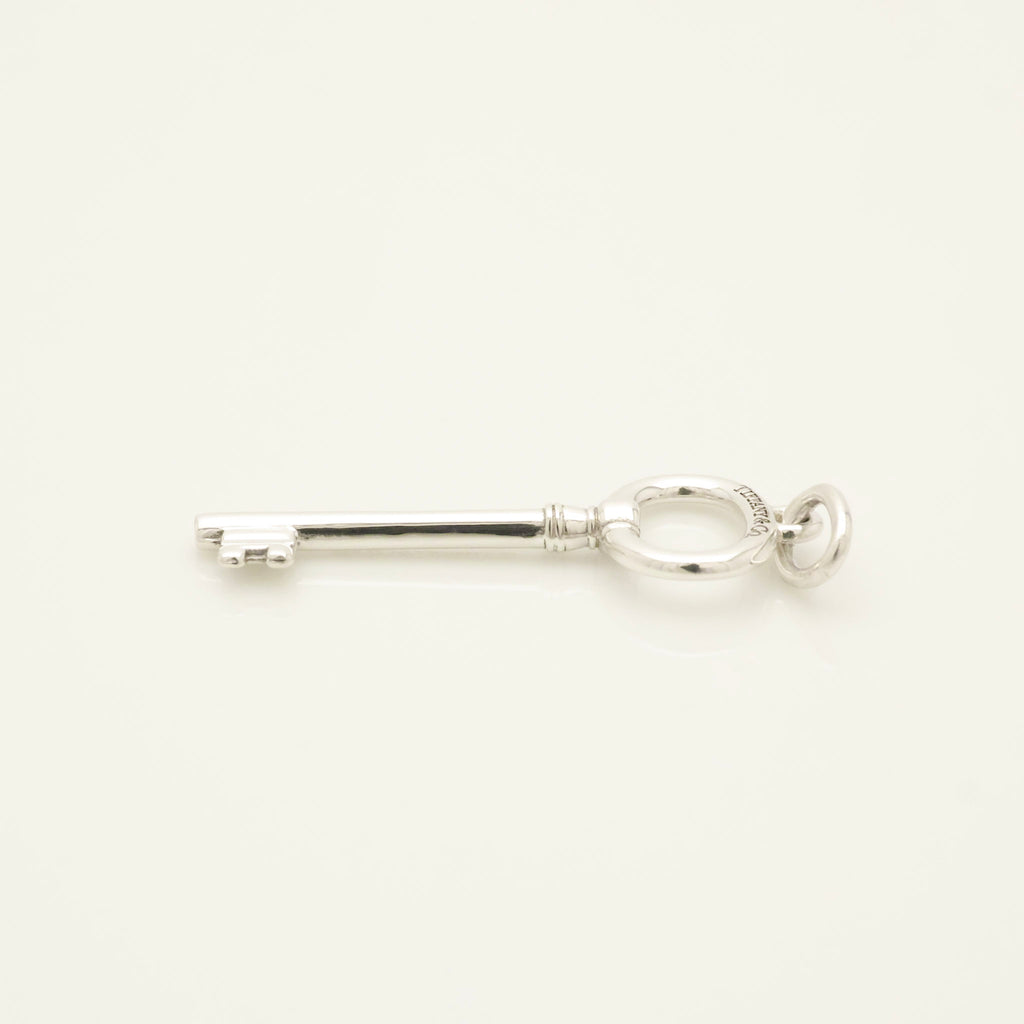 Tiffany & Co. Oval Key Pendant Charm Sterling  Sterling Silver 925