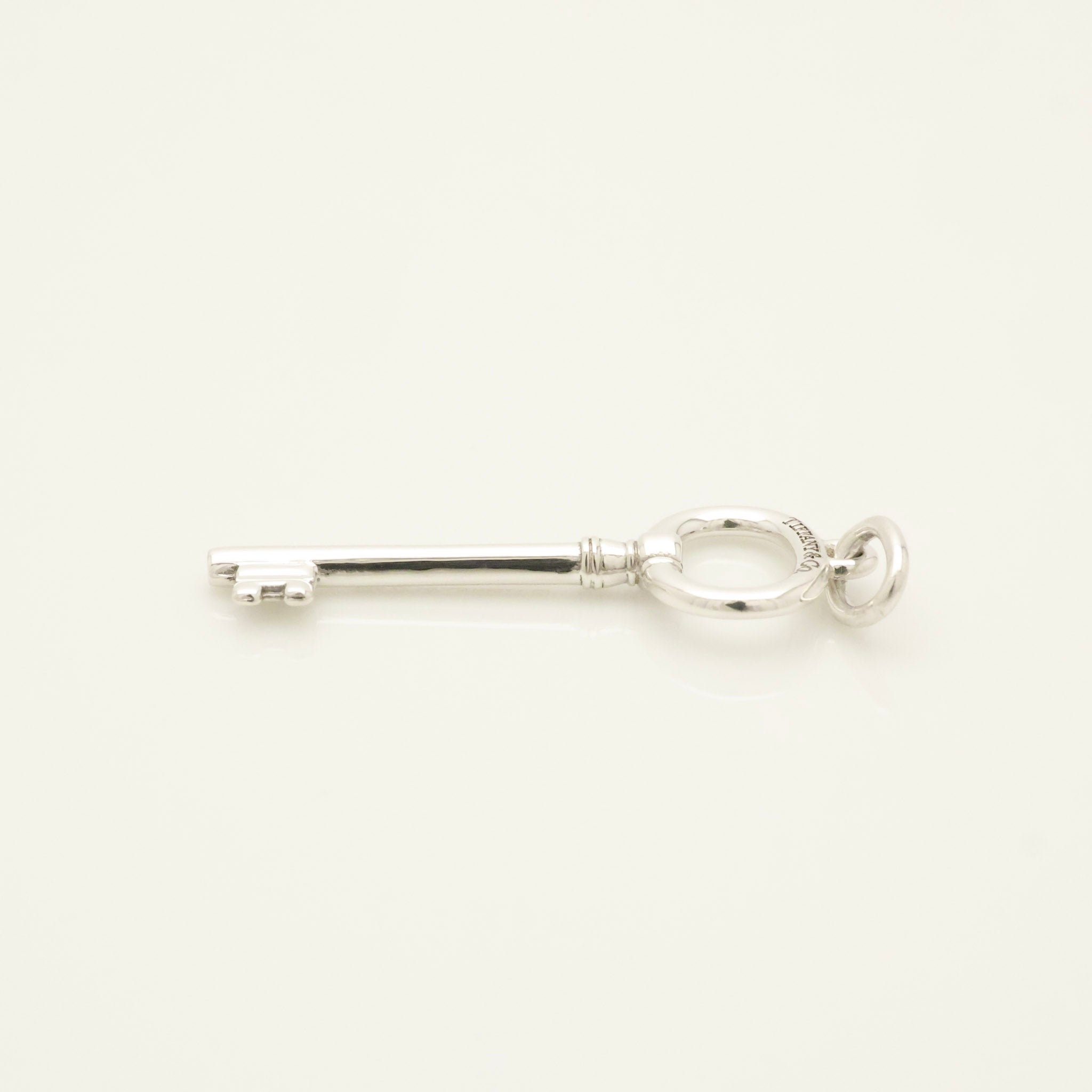 Tiffany & Co. Oval Key Pendant Charm Sterling  Sterling Silver 925