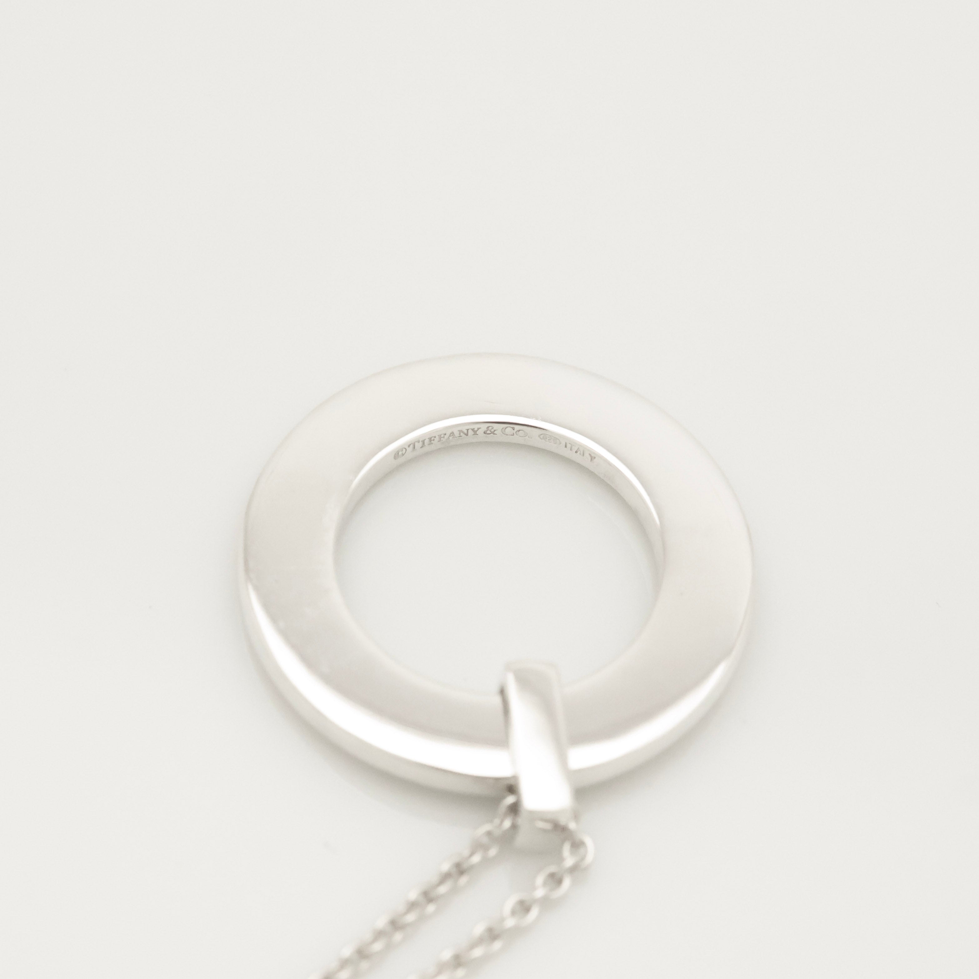 Tiffany & Co. 1837 Round Circle Necklace Sterling Silver 925