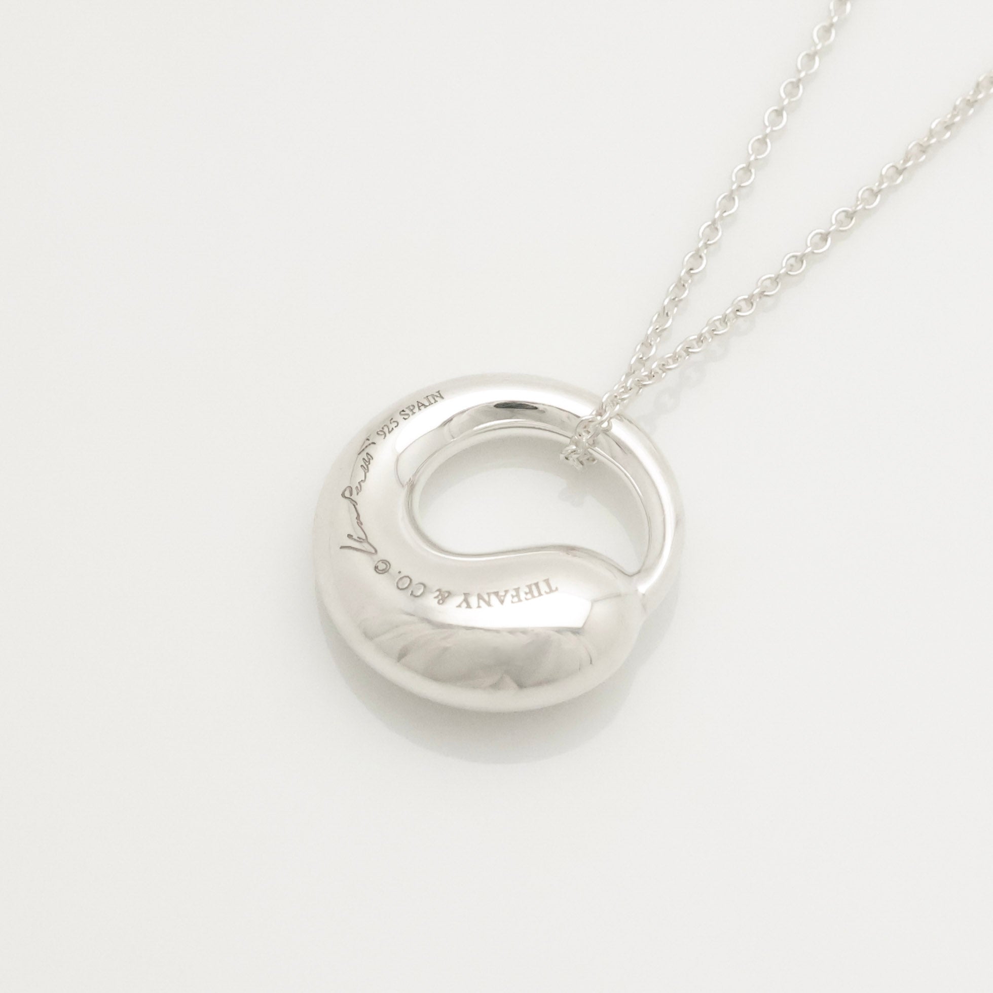 Tiffany & Co. MEDIUM Eternal Circle Necklace Sterling Silver 925 