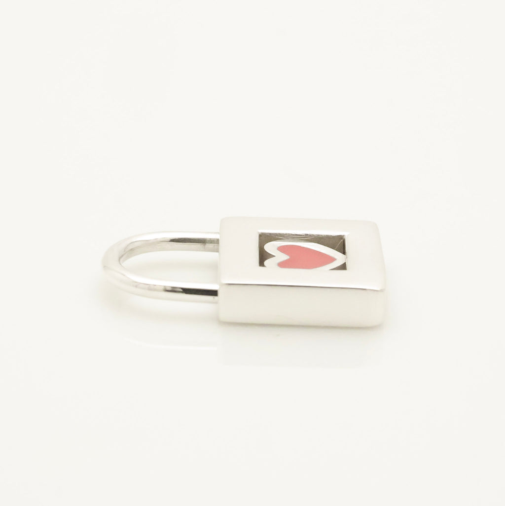 TIFFANY&Co. カデナ ロック レッド エナメル ハート ネックレス AG925