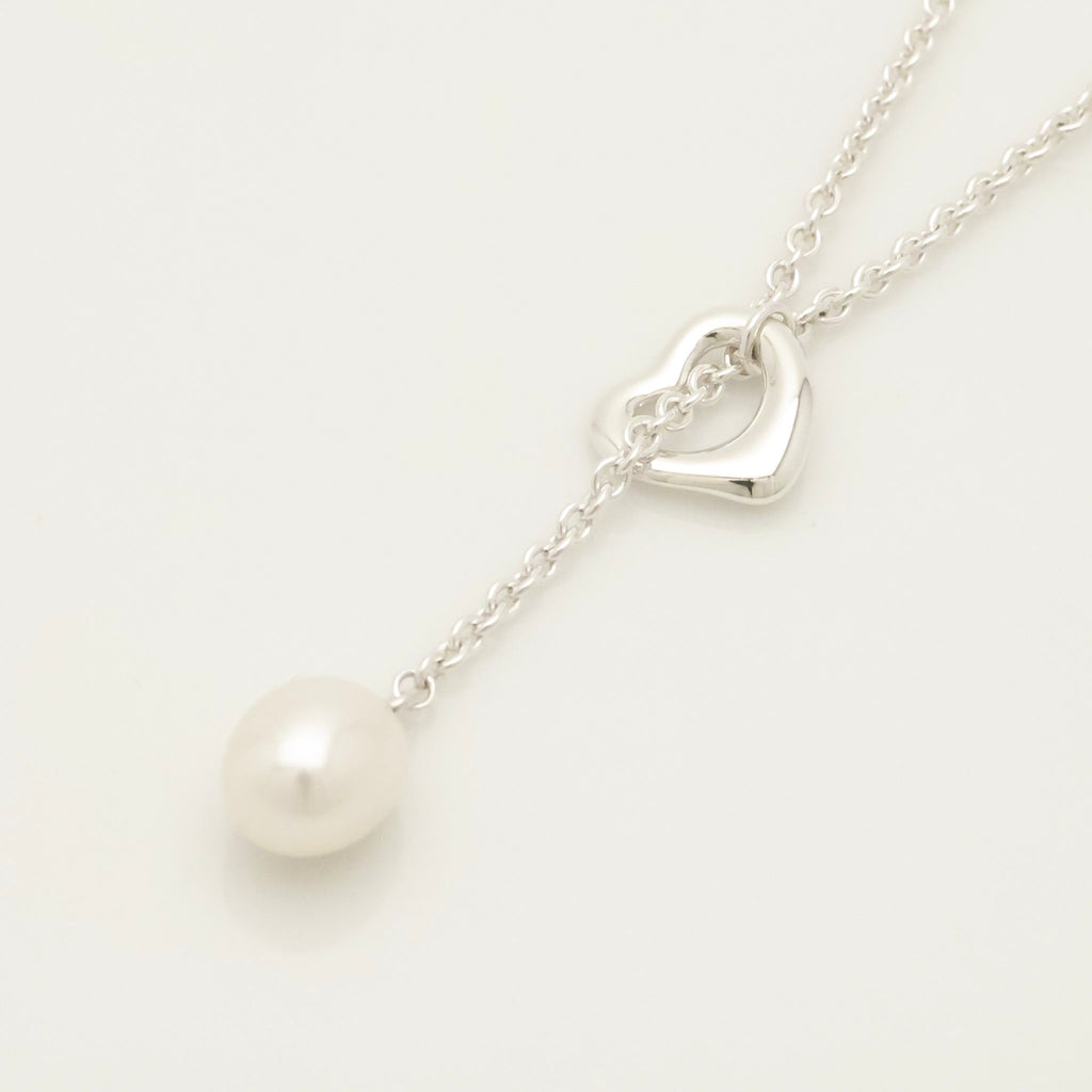 TIFFANY&Co. エルサ ペレッティ オープンハート ラリアット フレッシュウォーター パール ネックレス AG925