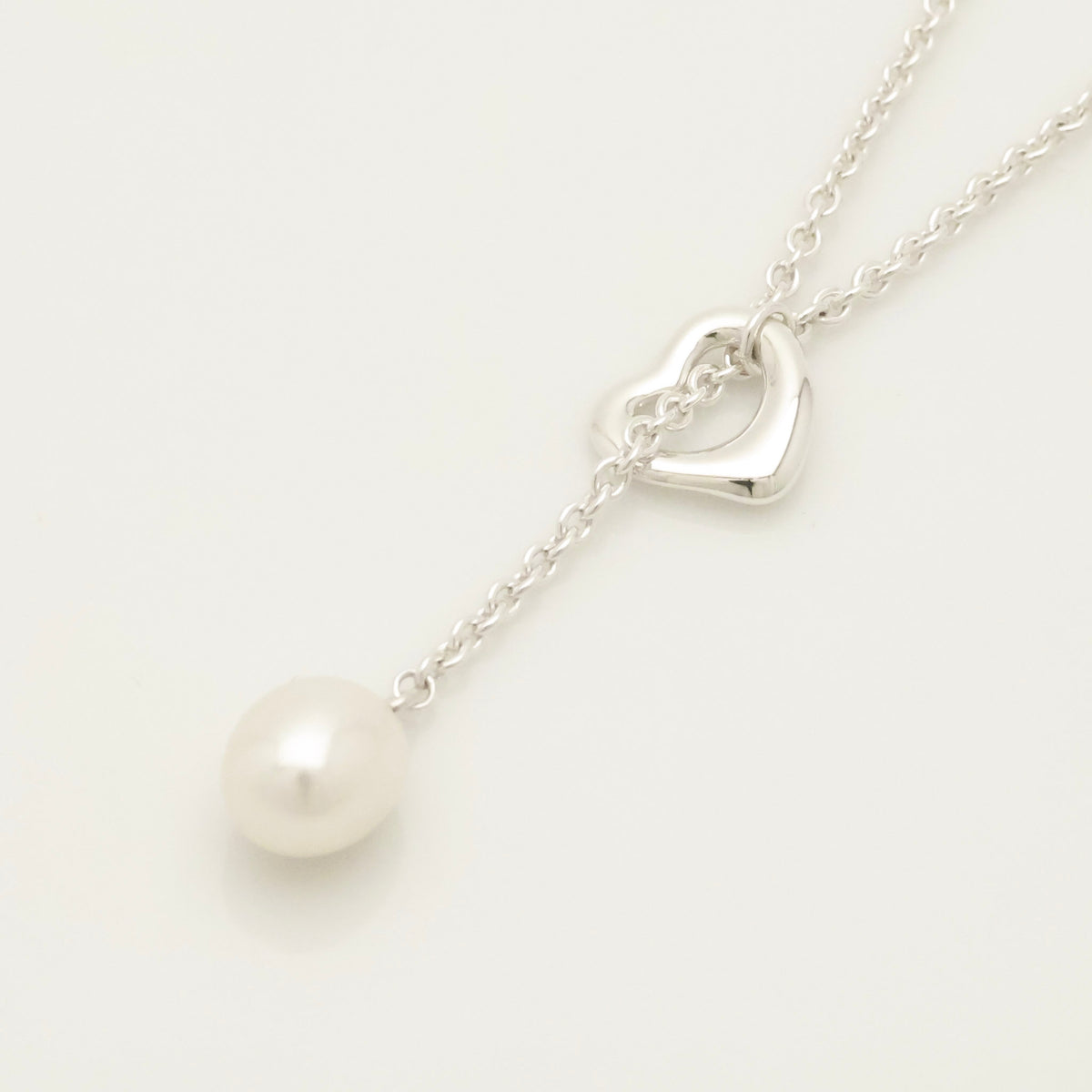 TIFFANY&Co. エルサ ペレッティ オープンハート ラリアット フレッシュウォーター パール ネックレス AG925