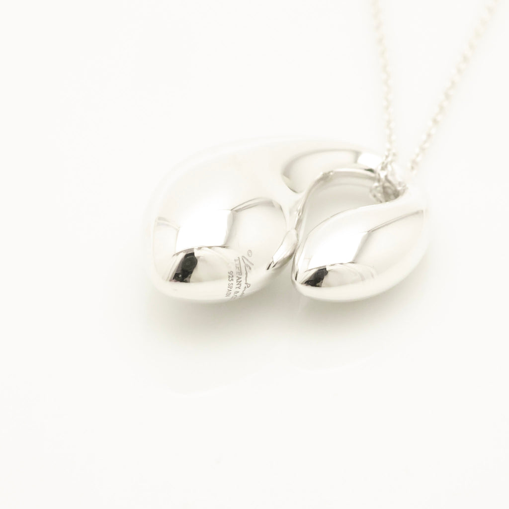 Tiffany & Co. Elsa Peretti Sterling Silver Double Teardrop Pendant Necklace Sterling Silver 925