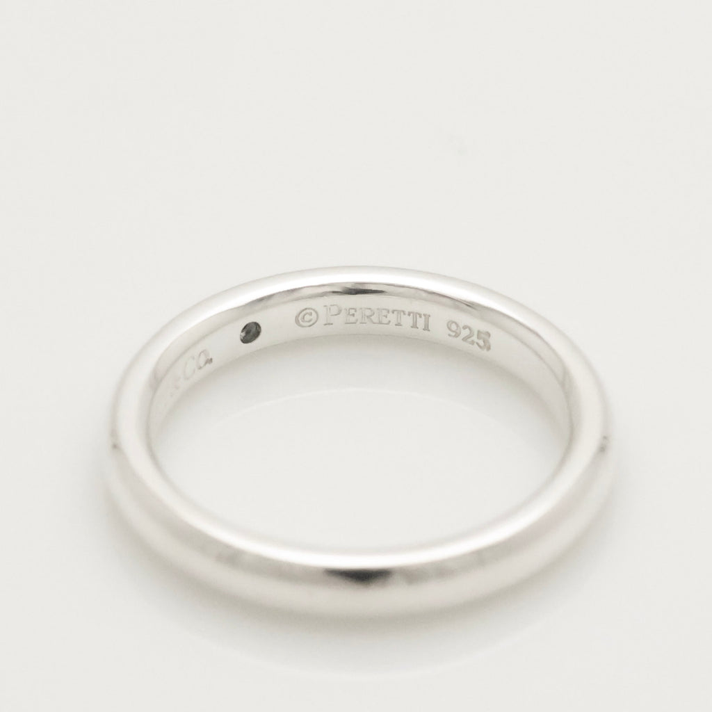 Tiffany & Co. Sapphire Stacking Band Ring Size 4.25-4.5 Sterling Silver 925