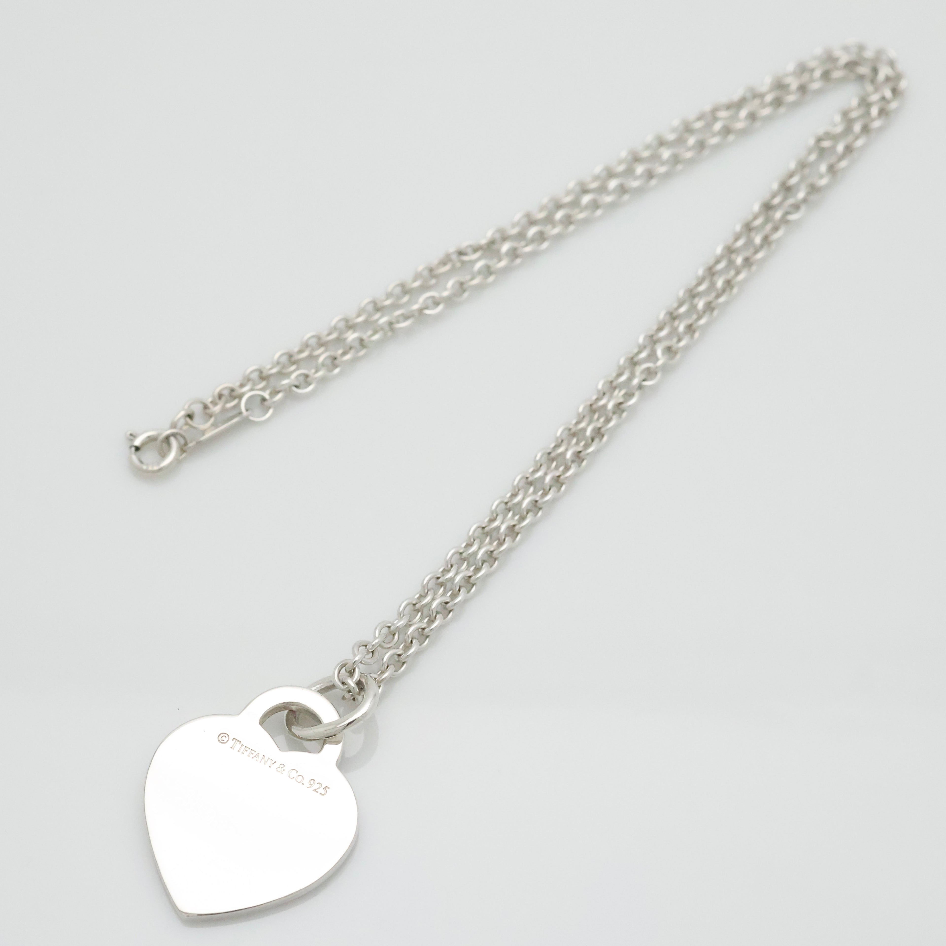 Tiffany & Co. Return to Small Heart Tag Necklace Pendant Sterling Silver 925