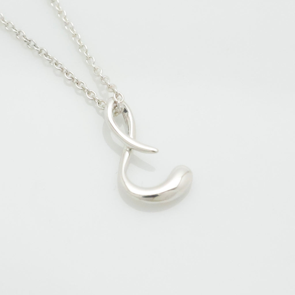 Tiffany & Co. Initial Letter "S" Pendant Necklace Sterling Silver 925