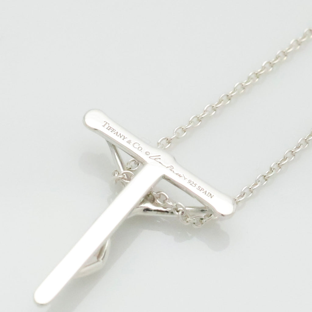 Tiffany & Co. Crucifix Cross Necklace Pendant Sterling Silver 925