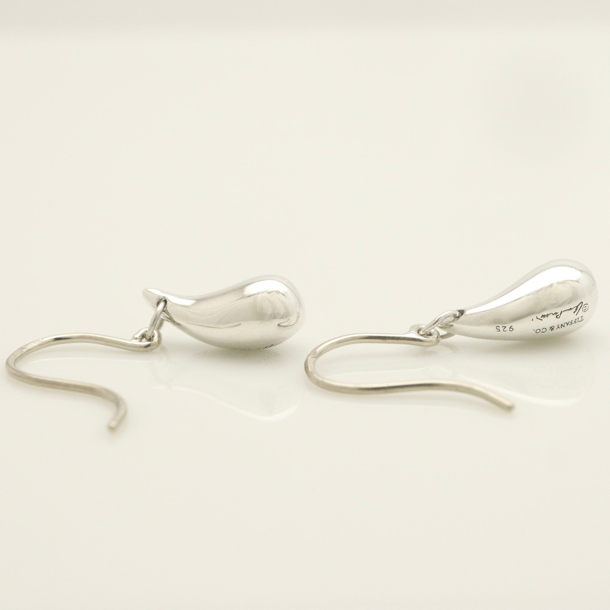 Tiffany & Co. Peretti Teardrop Dangle Earrings Sterling Silver 925