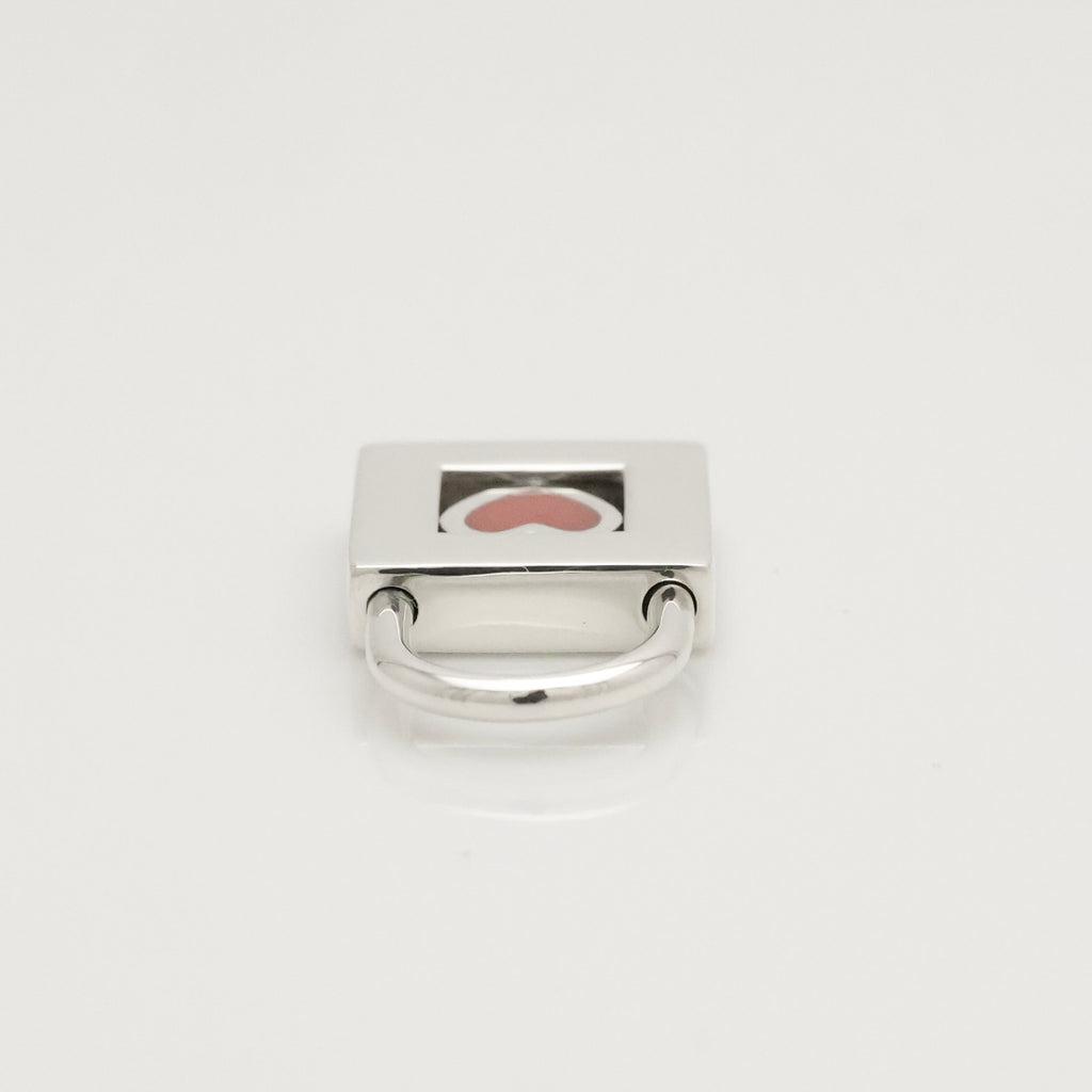 TIFFANY&Co. カデナ ロック レッド エナメル ハート ネックレス AG925