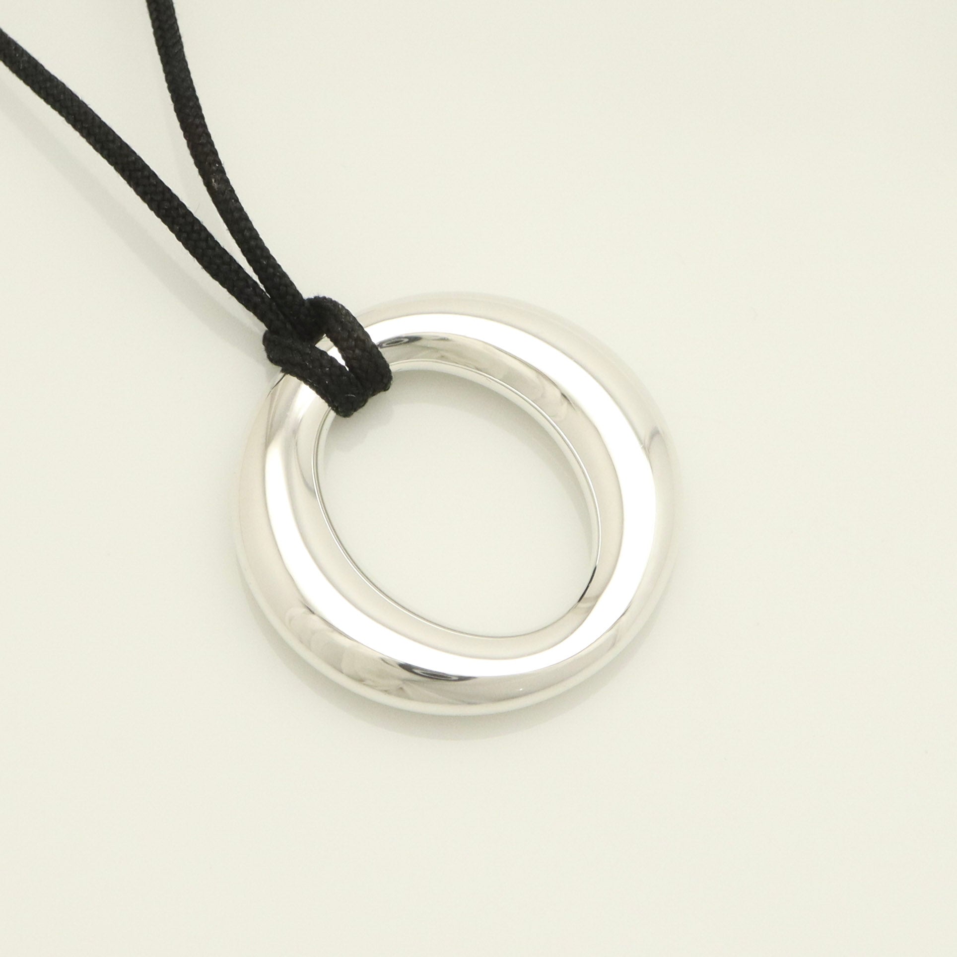  Tiffany & Co. Seviana Silk Cord Necklace Sterling Silver 925