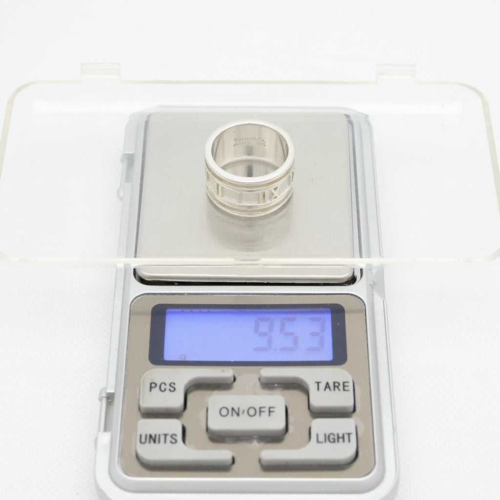 Tiffany & Co. Atlas Wide Ring Size 7-7.25 Sterling Silver 925