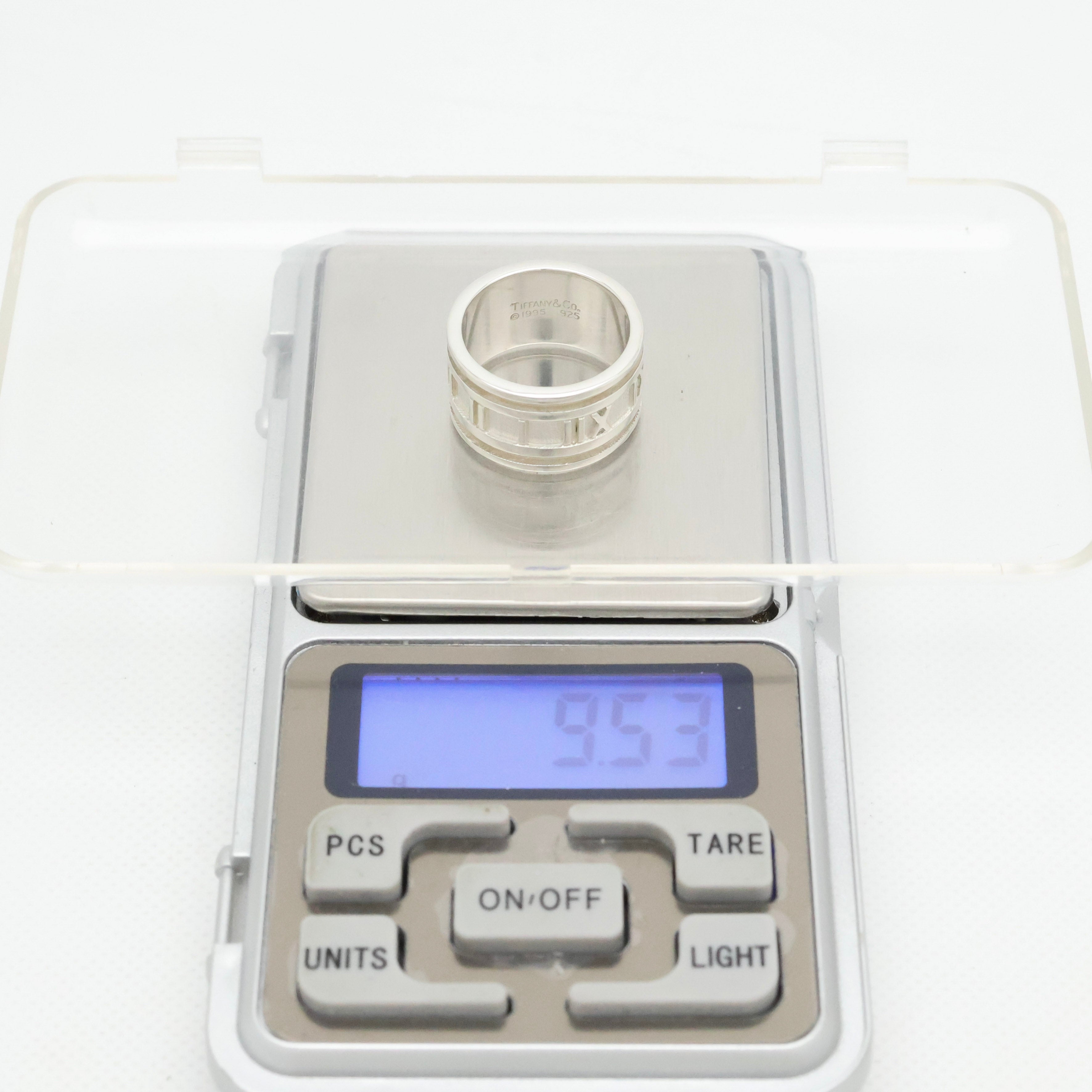 Tiffany & Co. Atlas Wide Ring Size 7-7.25 Sterling Silver 925