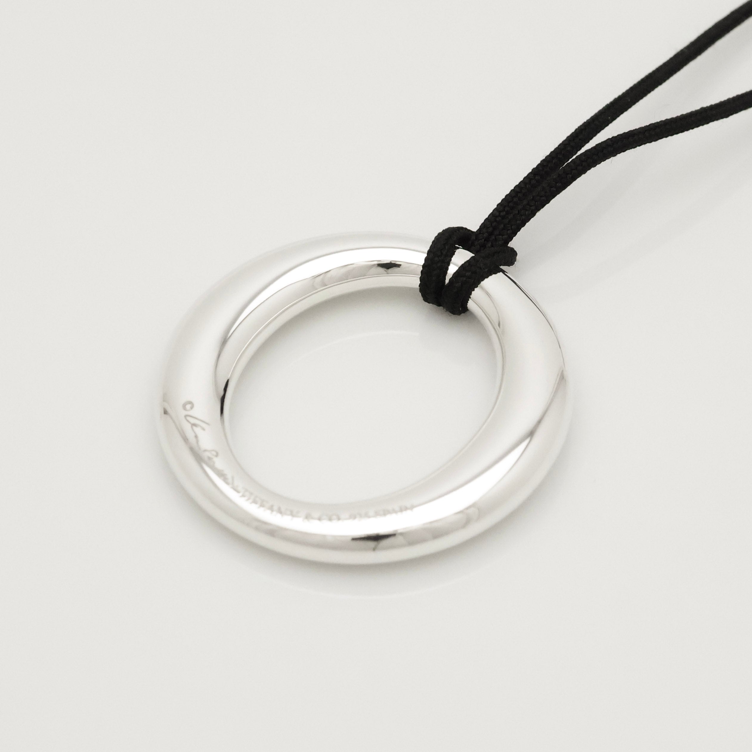 TIFFANY&Co. セビアナ シルク コード エルサペレッティ ネックレス AG925