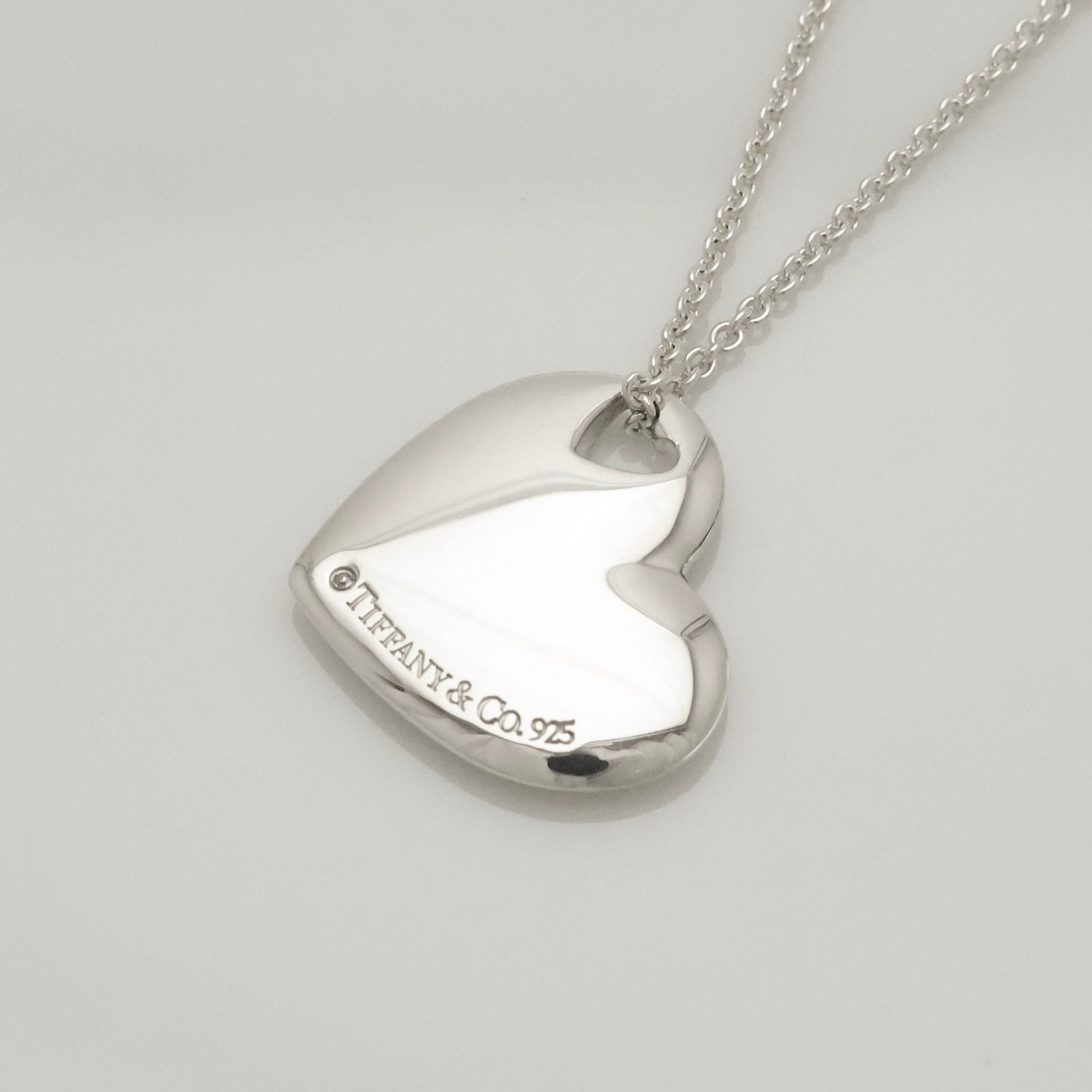 TIFFANY&Co. 2 ハート ステンシル カットアウト ネックレス AG925