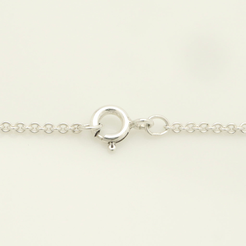 Tiffany & Co. Heart Link Lariat Necklace Pendant Sterling Silver 925