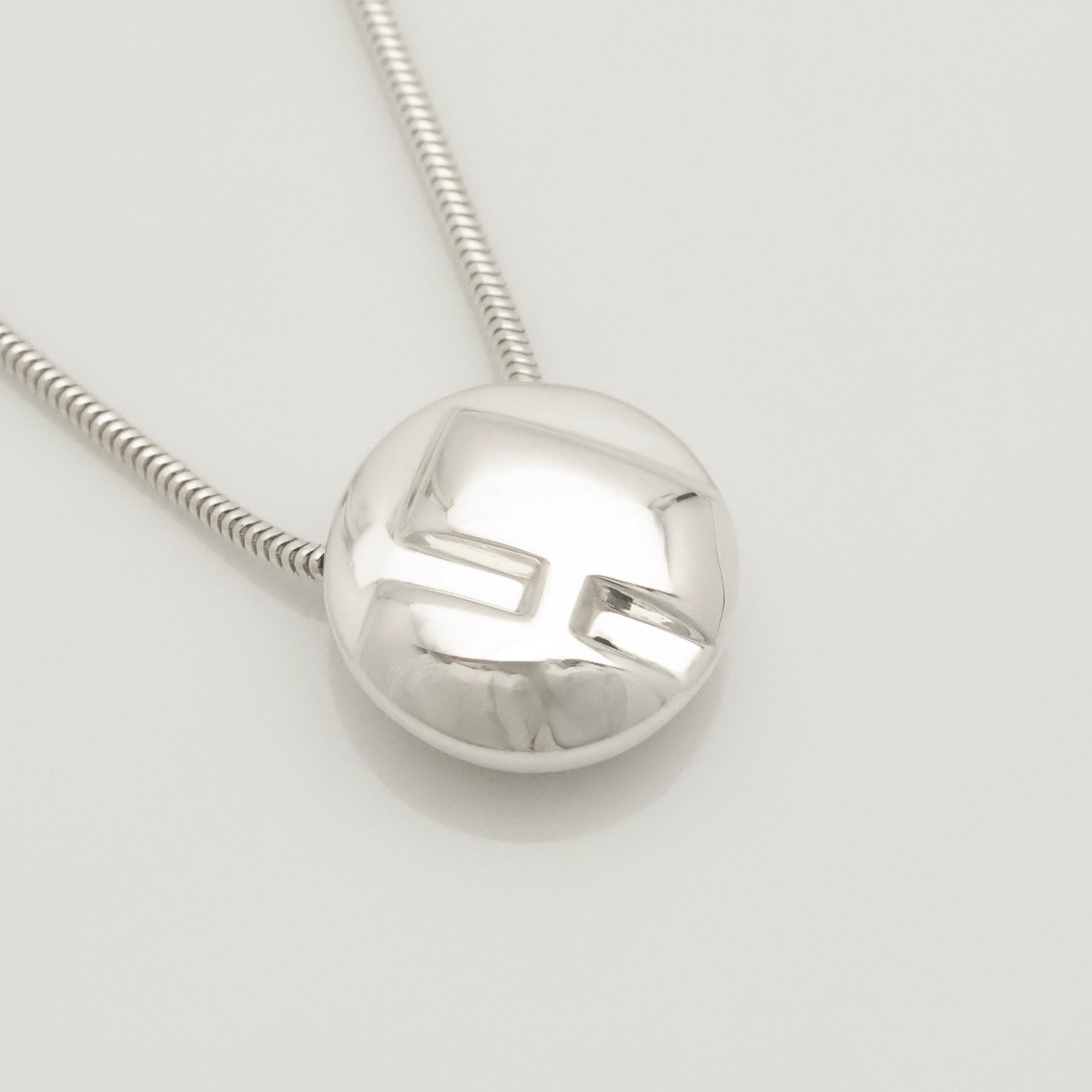 TIFFANY&Co. イニシャル レター H ラウンド スネーク チェーン ネックレス AG925