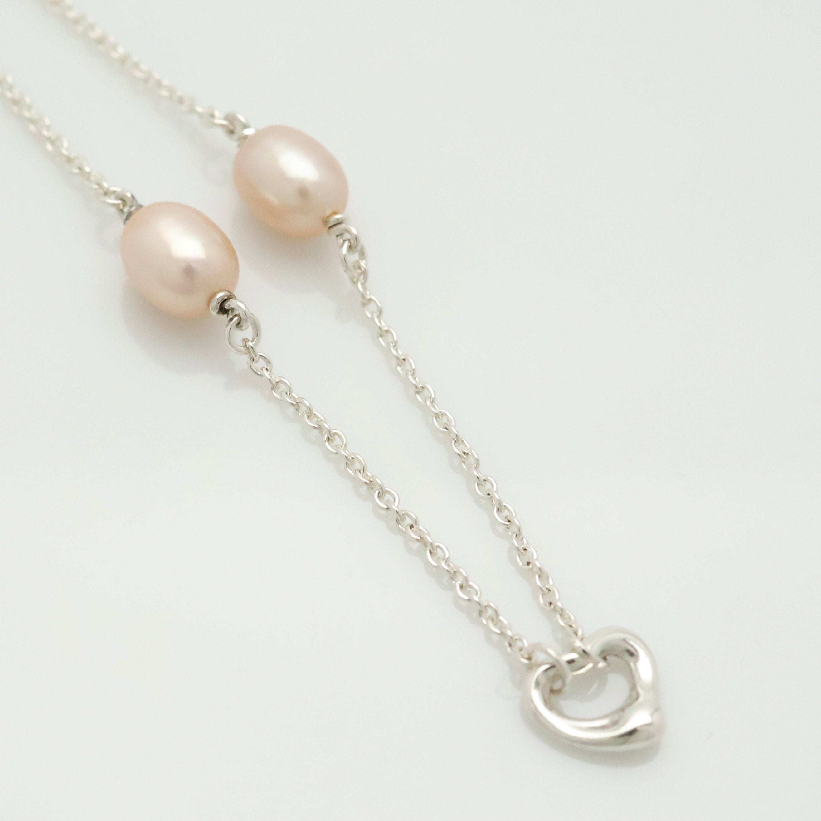 TIFFANY&Co. バイザヤード パール オープン ハート エルサペレッティ ブレスレット AG925