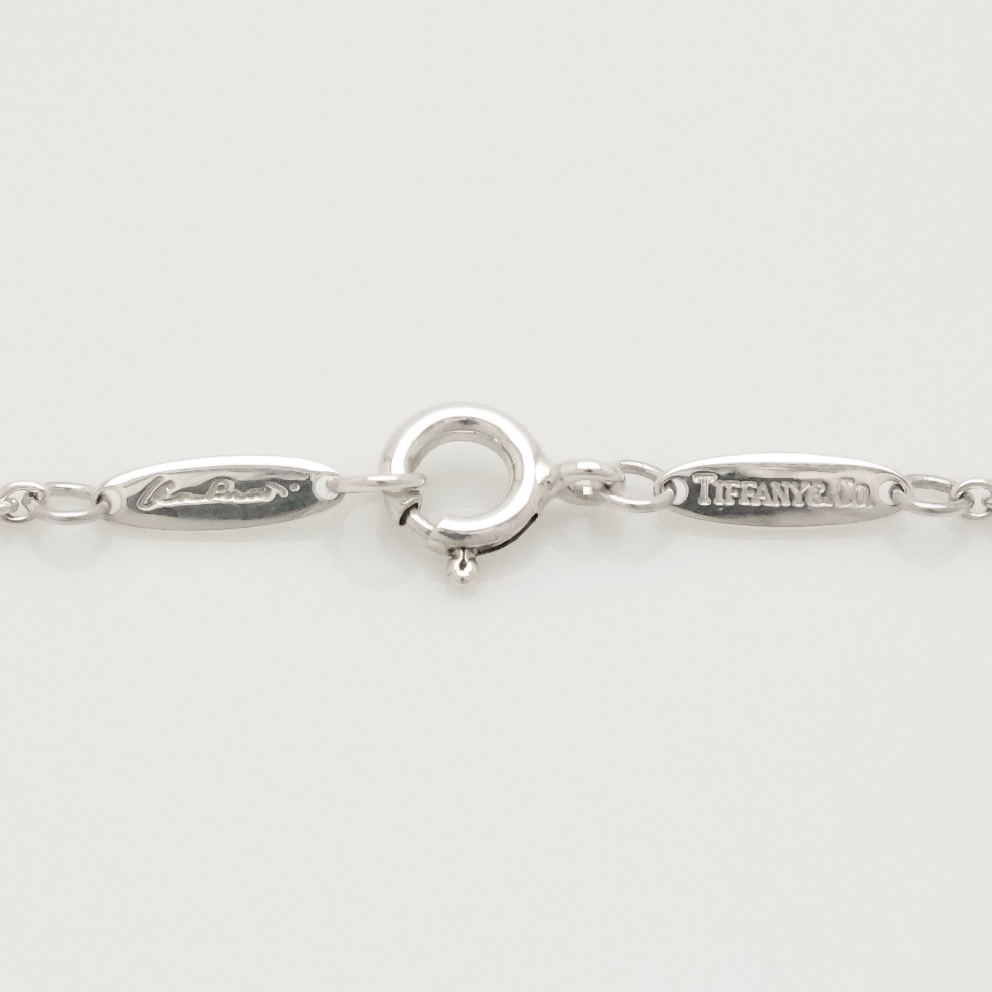 Tiffany & Co. Elsa Peretti Five 5 Teardrop Necklace Sterling Silver 925