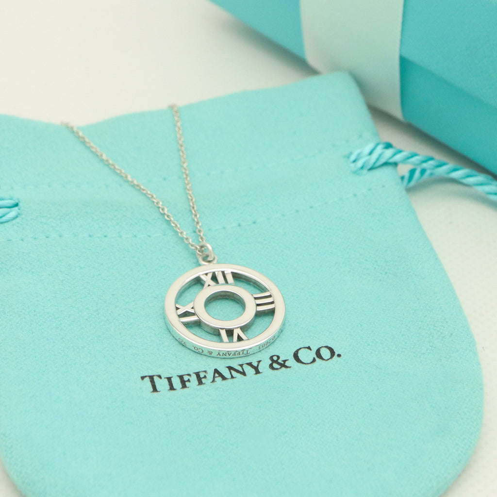  Tiffany & Co. Atlas Open Circle Necklace Sterling Silver 925