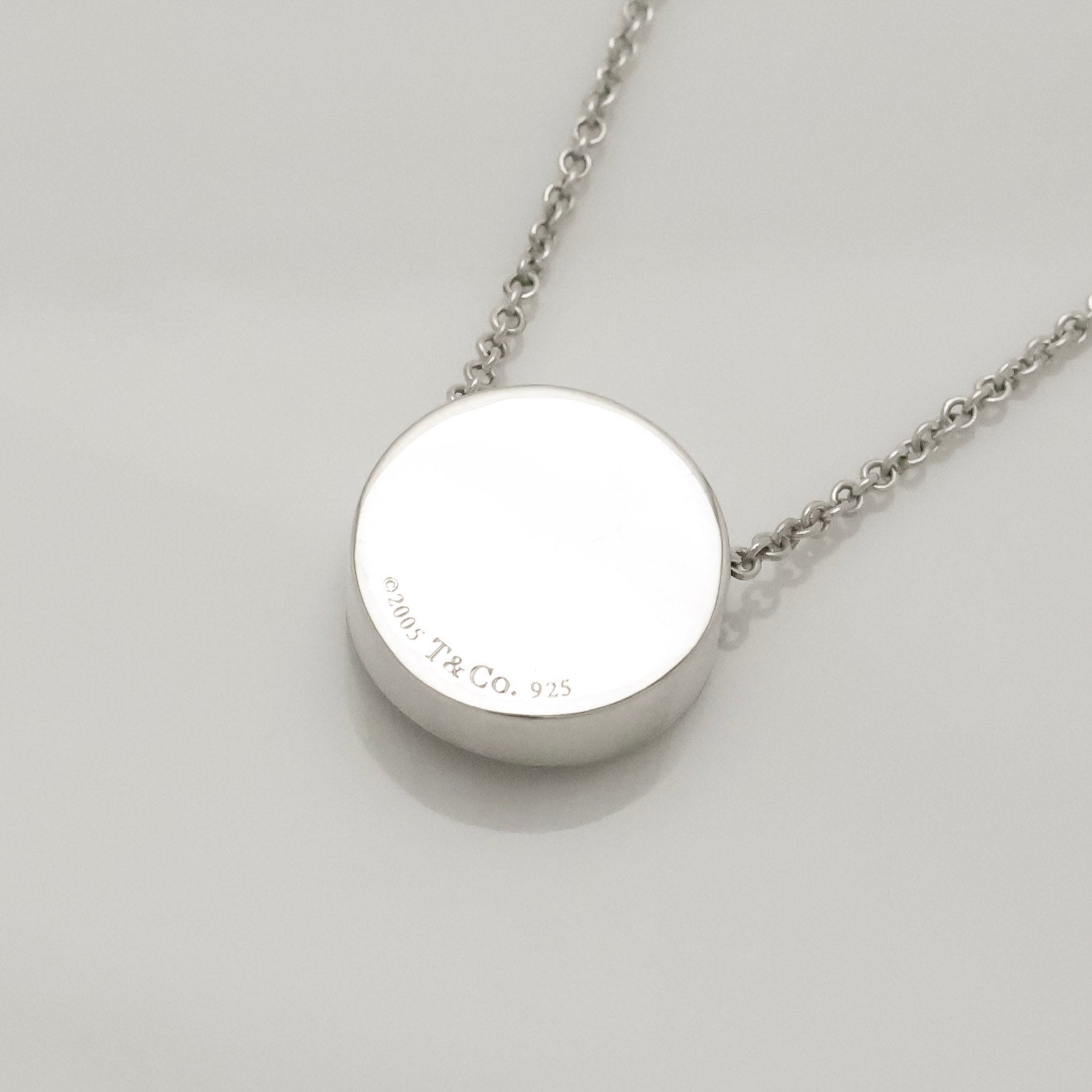 Tiffany & Co. 1837 Concave Circle Necklace Sterling Silver 925