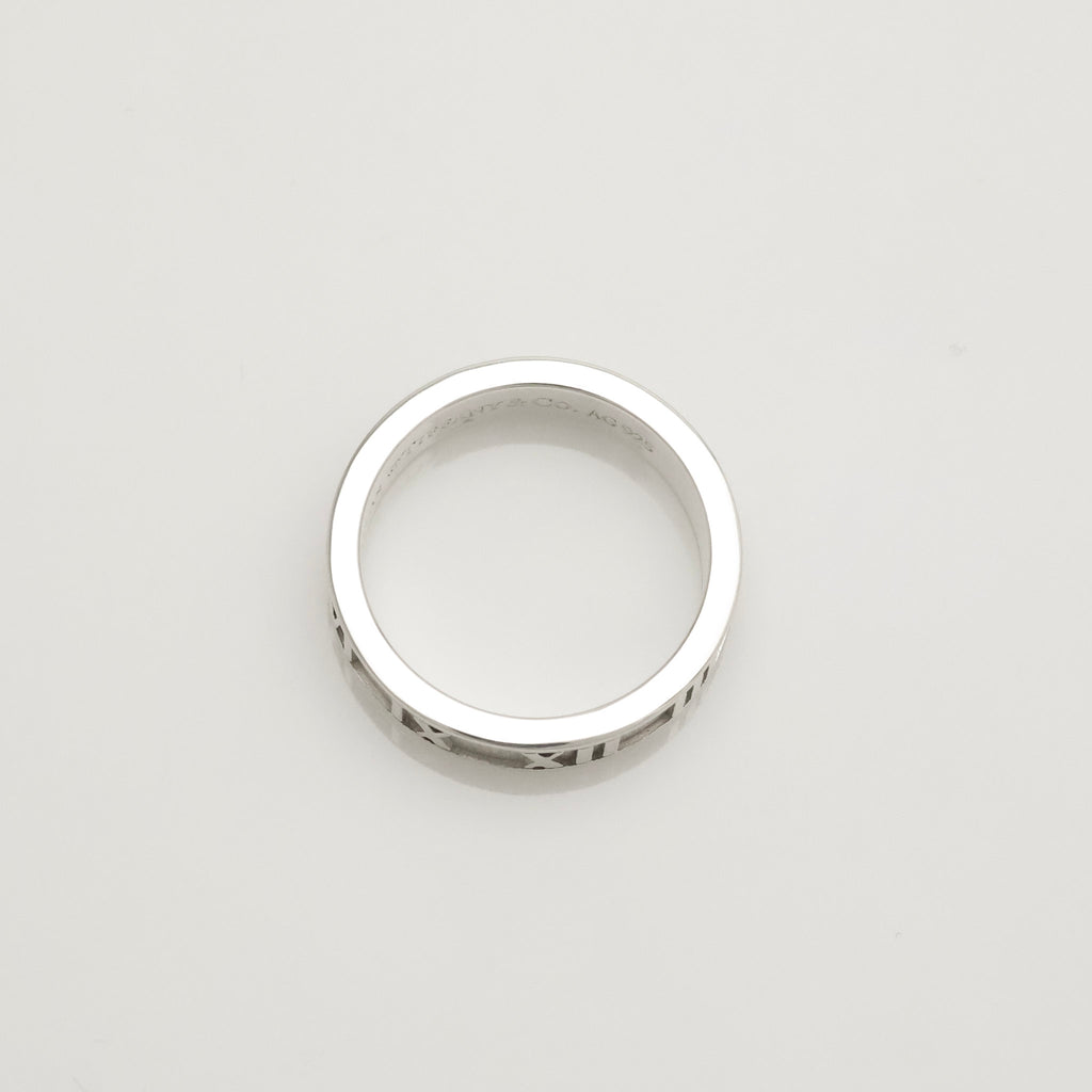 Tiffany & Co. Atlas Ring Size US 5.25 Sterling Silver 925