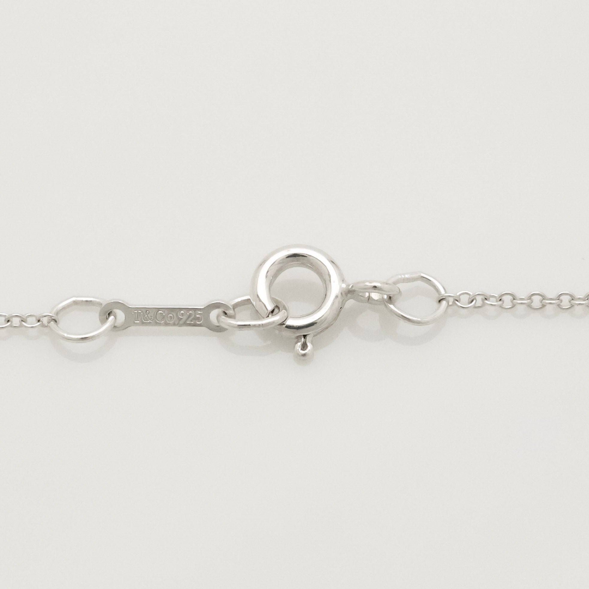 Tiffany & Co. Loving Heart Diamond Pendant Necklace Sterling Silver 925
