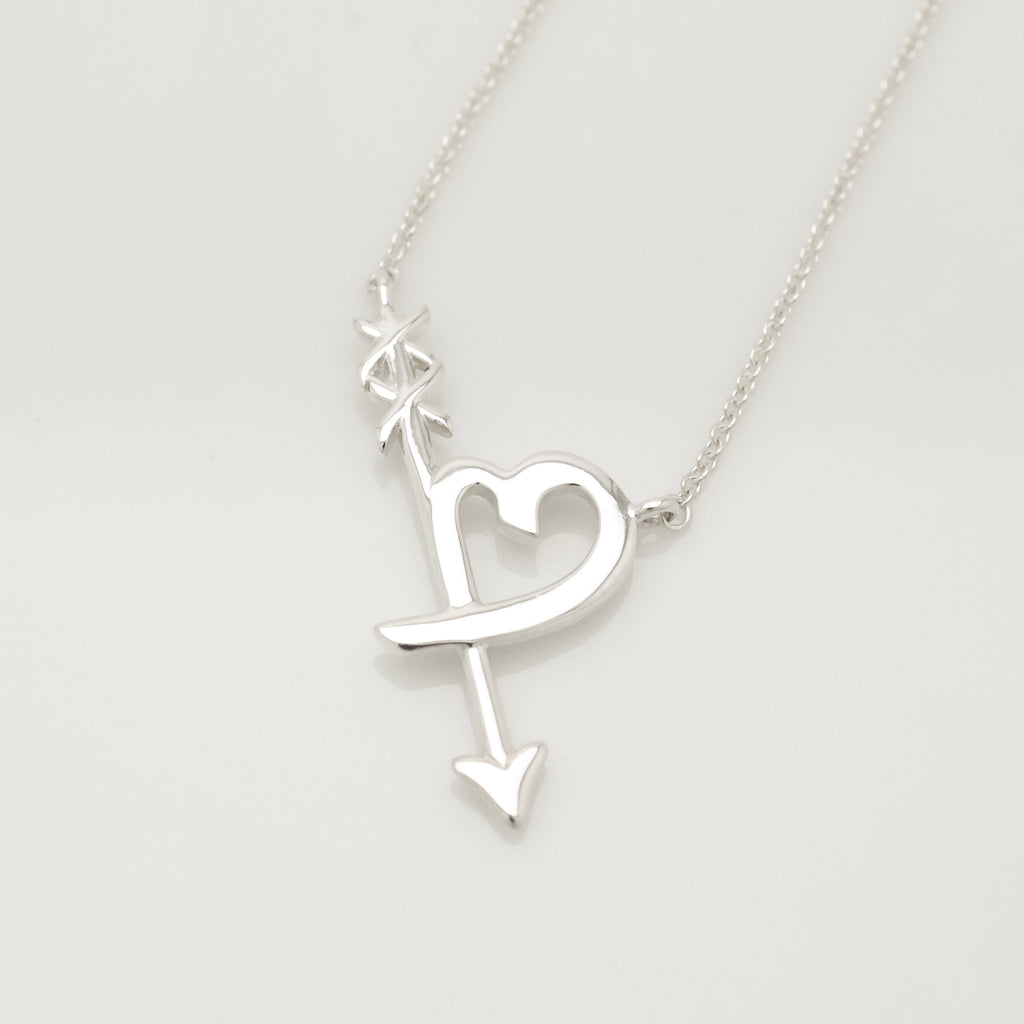  Tiffany & Co. Loving Heart Arrow Necklace Sterling Silver 925 