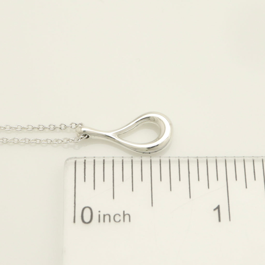  Tiffany & Co. Open Teardrop Necklace Pendant Sterling Silver 925 