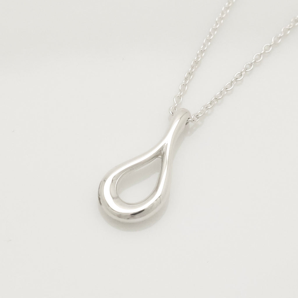 Tiffany & Co. Open Teardrop Necklace Pendant Sterling Silver 925 