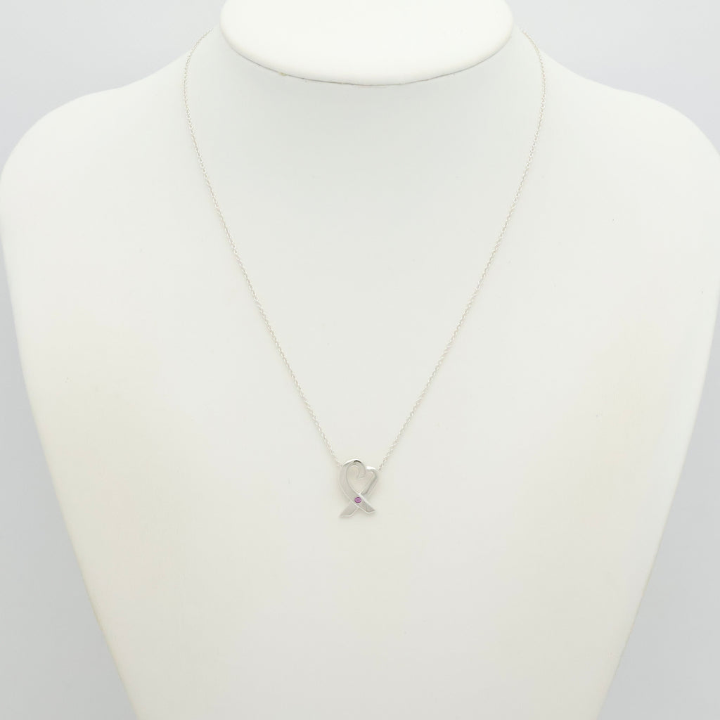 TIFFANY&Co. ラビング ハート ピンク サファイア パロマピカソ ネックレス AG925