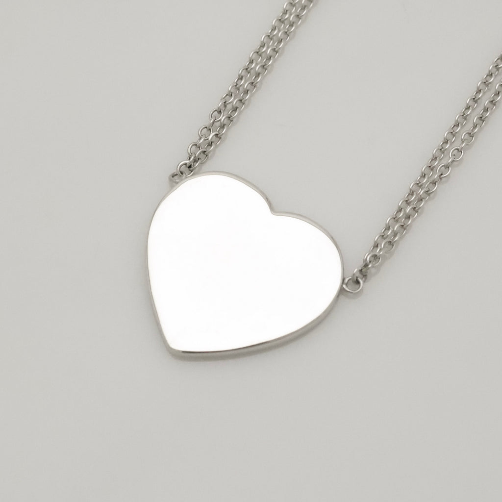 TIFFANY&Co. リターントゥ ティファニー スモール ハート タグ ダブル チェーン ネックレス AG925