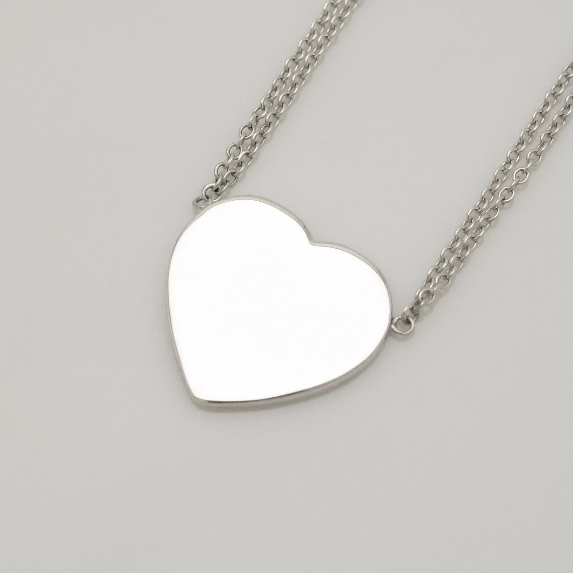 TIFFANY&Co. リターントゥ ティファニー スモール ハート タグ ダブル チェーン ネックレス AG925