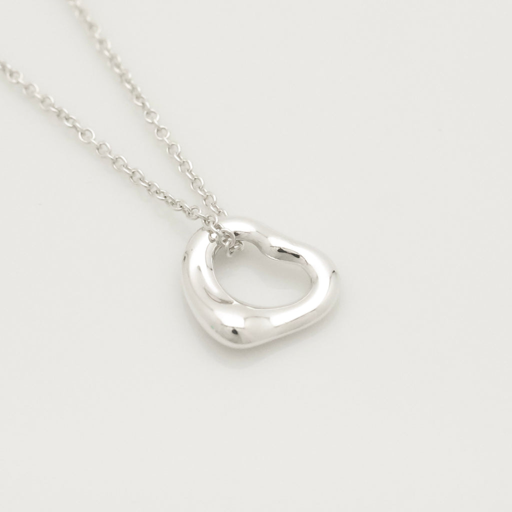TIFFANY&Co. オープンハート 11mm エルサペレッティ ネックレス AG925