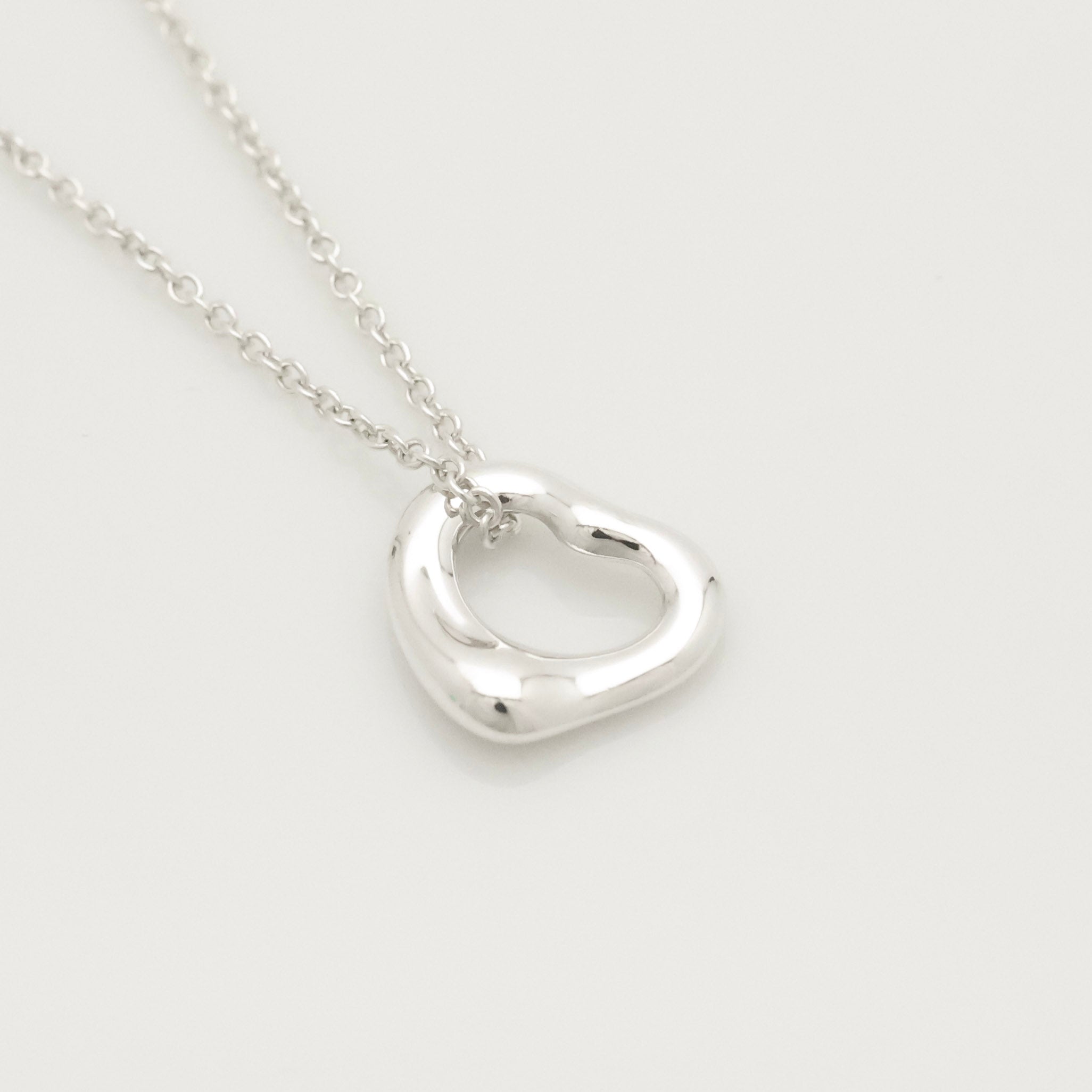 TIFFANY&Co. オープンハート 11mm エルサペレッティ ネックレス AG925