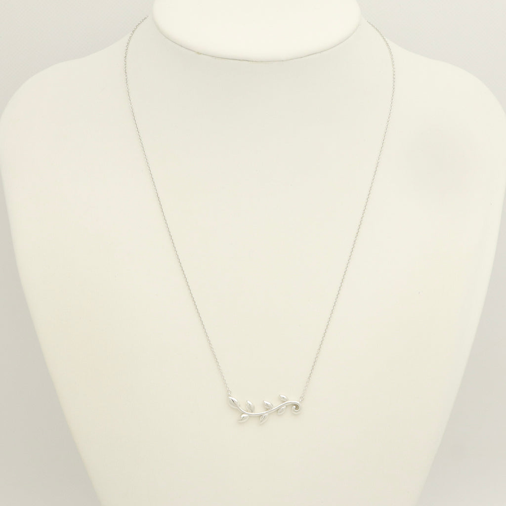 Tiffany & Co. Picasso Olive Leaf Vine Necklace Sterling Silver 925
