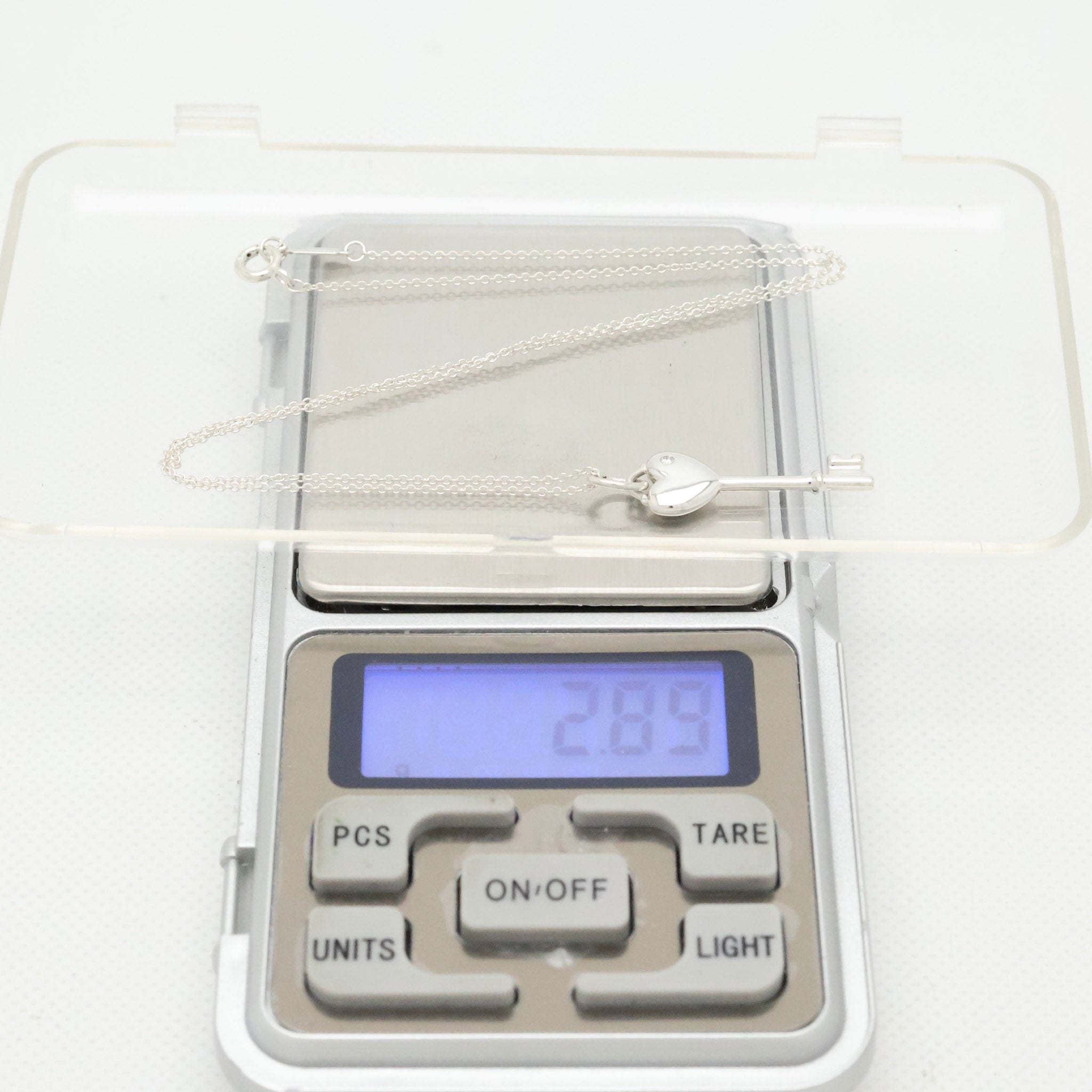TIFFANY&Co. ハート キー 1P ダイヤモンド ネックレス AG925