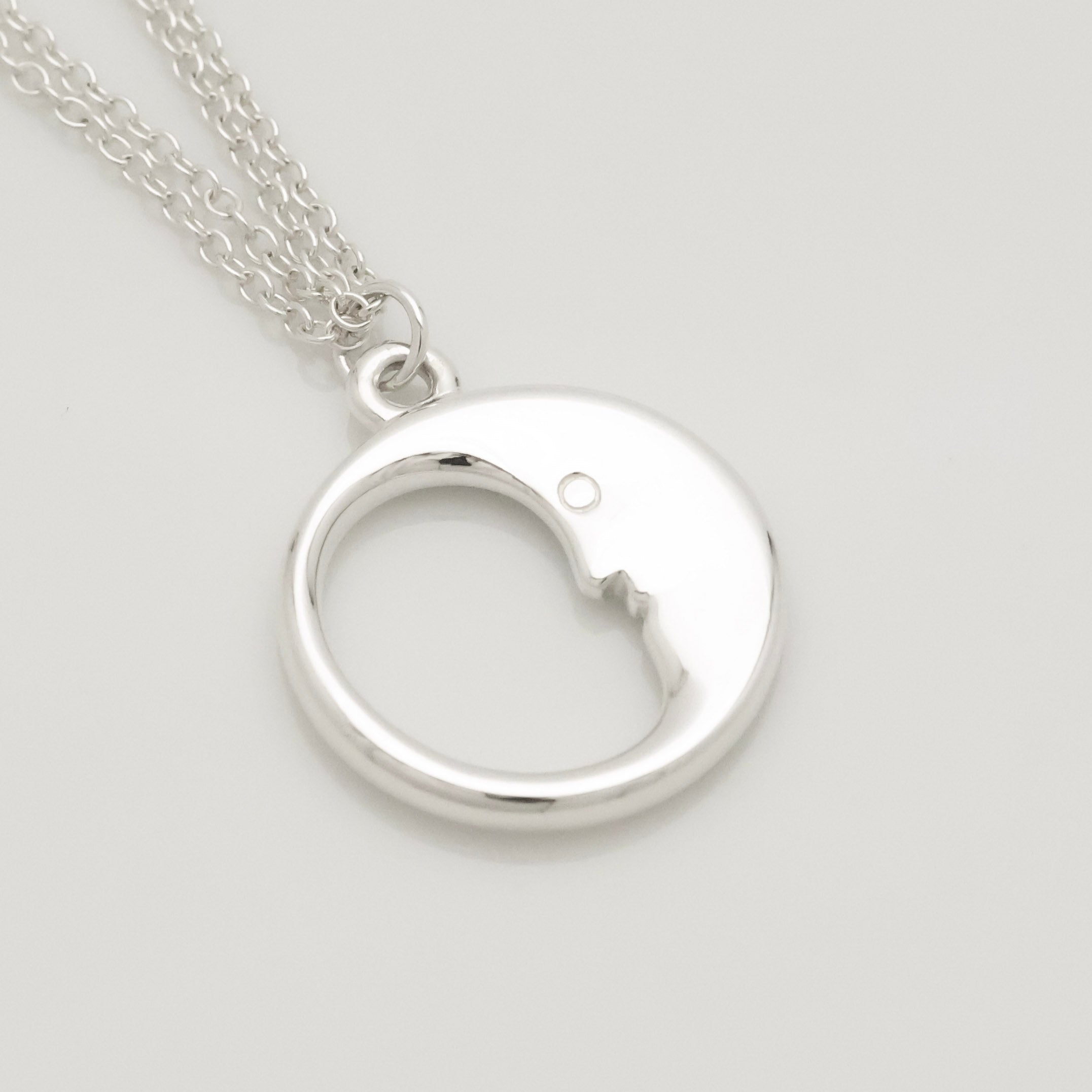 TIFFANY&Co. マンインザムーン ダブル チェーン ネックレス AG925